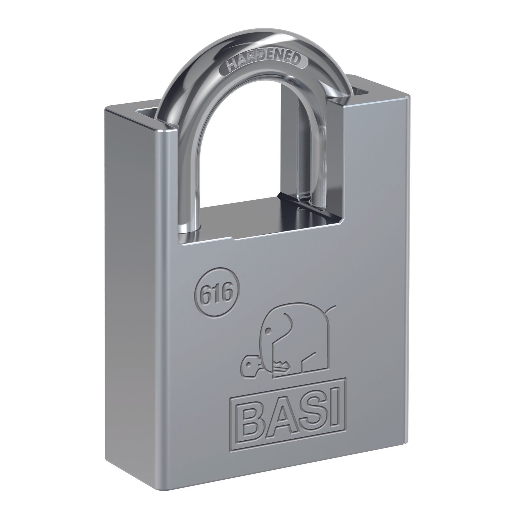 BASI Vorhängeschloss Vorhangschloss, (Packung, 1-tlg), Sicherheitsschloss, beschichtet, B50mm, Bügelschutz, 2 Bahnenschlüssel