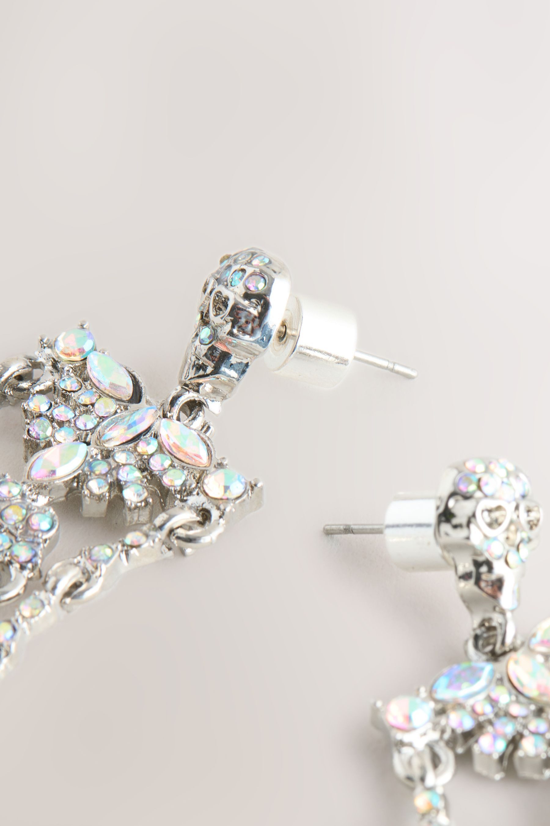 Next Paar Ohrstecker Glitzernde Halloween-Ohrstecker, Skelett (1-tlg)