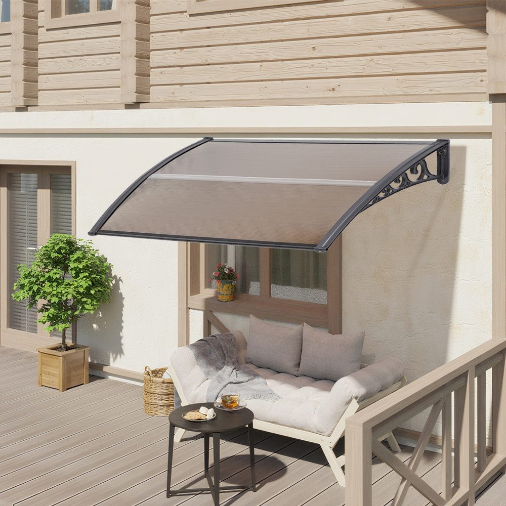 JEOBEST Vordach 100 x 150 cm Transparentes Pultbogenvordach Pultvordach, (Ü günstig online kaufen