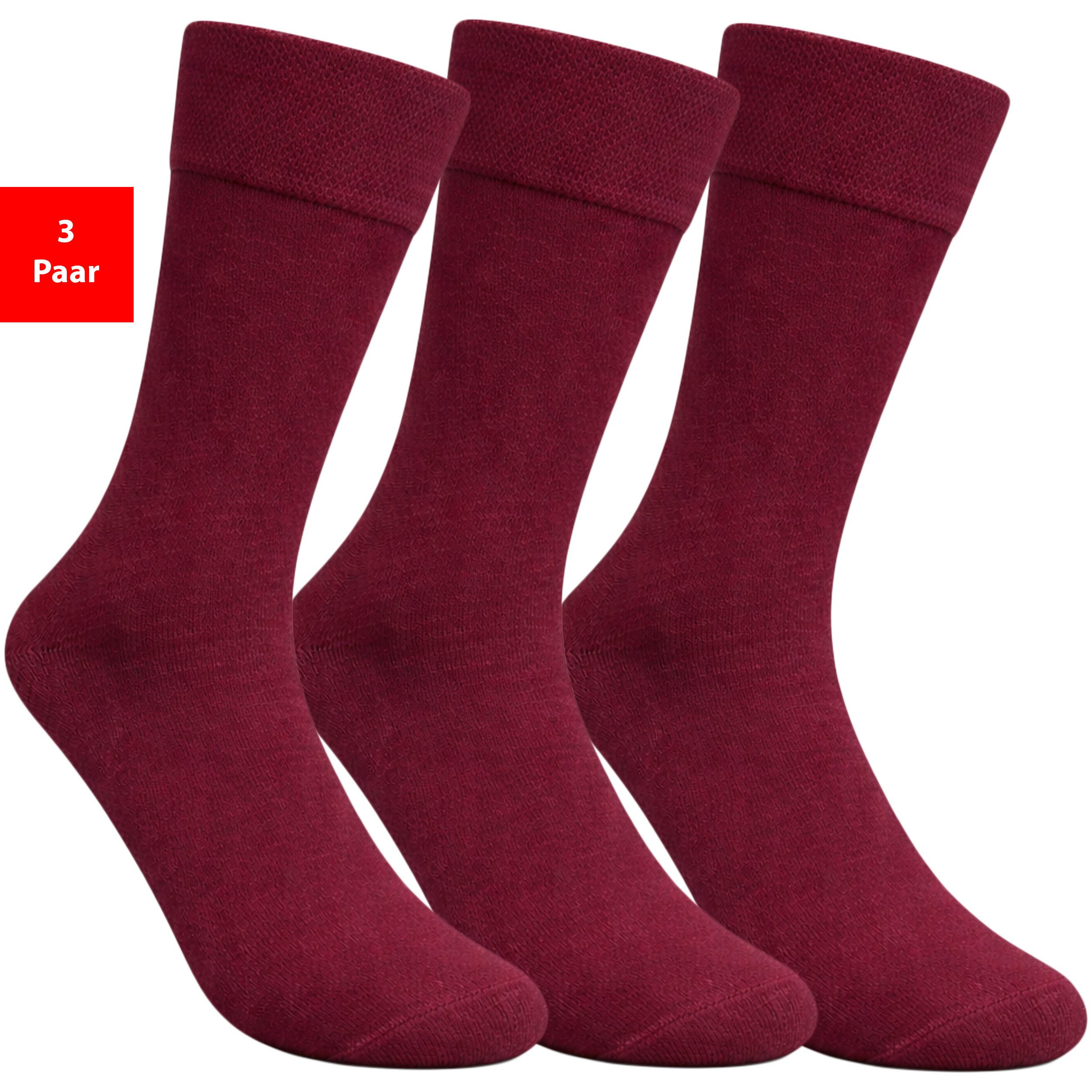 Fashionschmiede Diabetikersocken Damen & Herren Gesundheitssocken ohne Gummibund & Naht weich druckfrei (Spar-Set, 3-Paar, 3 Paar) Nahtlose Diabetikersocken ohne Gummibund für empfindliche Füße