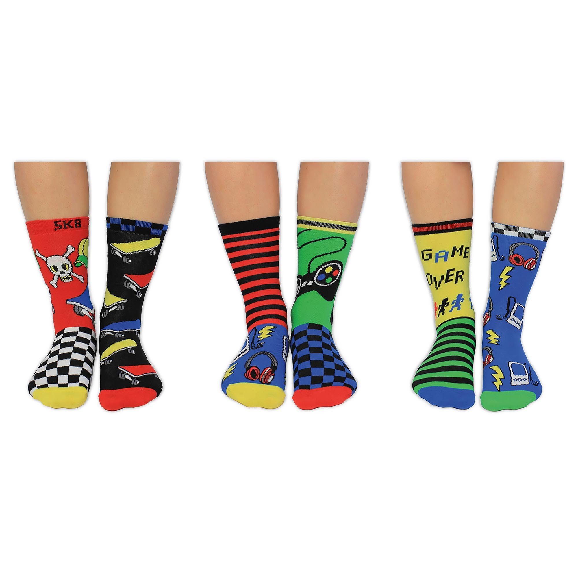 Kinder Freizeitsocken - individuelle Game 6 Socken Socken, Over United Oddsocks