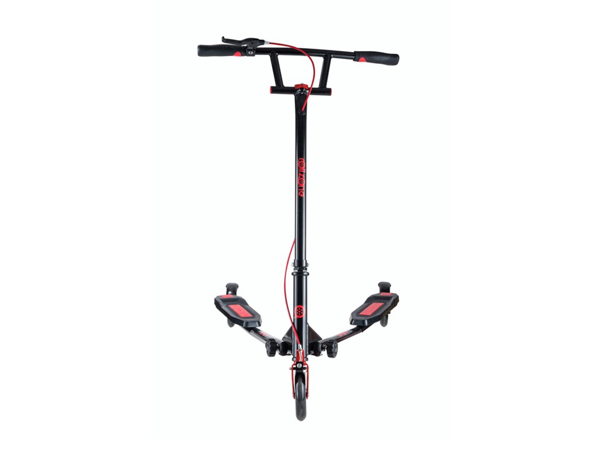TPFSports Stuntscooter Wiggler - Stunt Scooter, Kinderroller, Trickroller, Tretroller, Klapproller - Belastbarkeit 80 kg - selbstdriftend - Farbe: schwarz