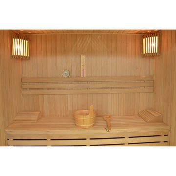 MASILY Sauna Sauna Verdal traditionelle Heimsauna, Saunakabine, Hemlockholz, 4,5kW Harvia Ofen
