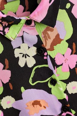 Next Blusenkleid Florales Stufenkleid mit durchgehender Knopfleiste (1-tlg)