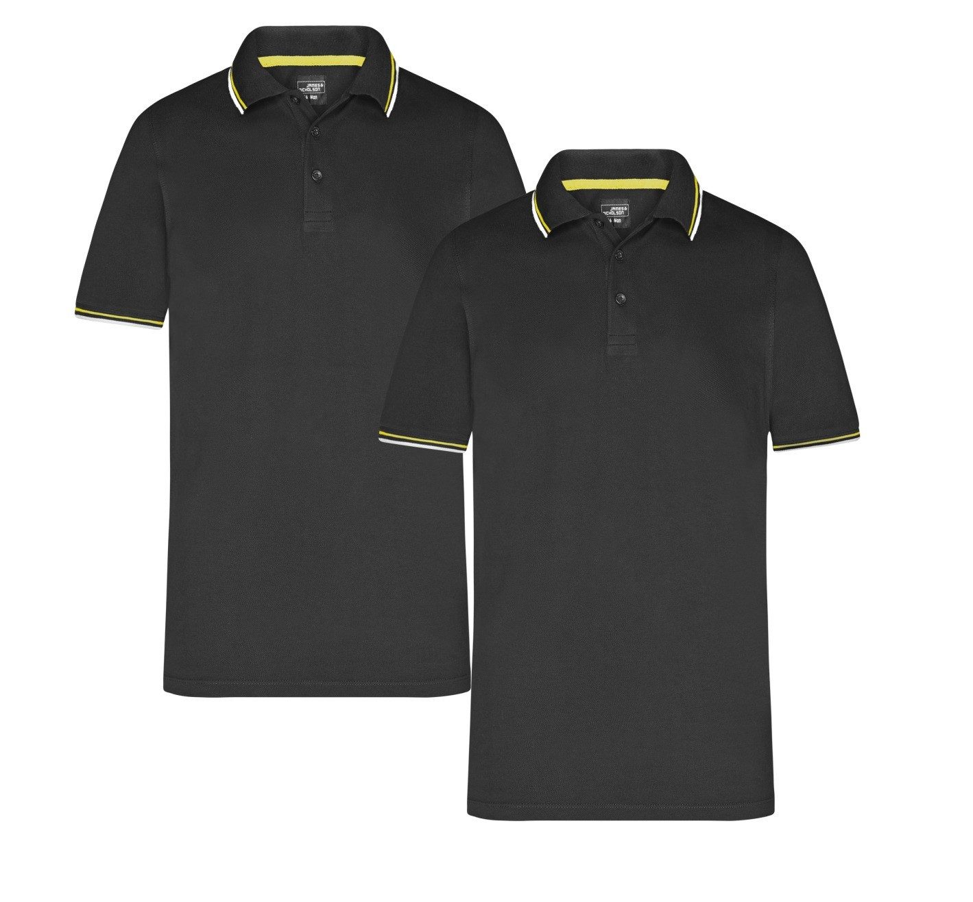 James & Nicholson Poloshirt Doppelpack Herren Polo mit Kontraststreifen an günstig online kaufen