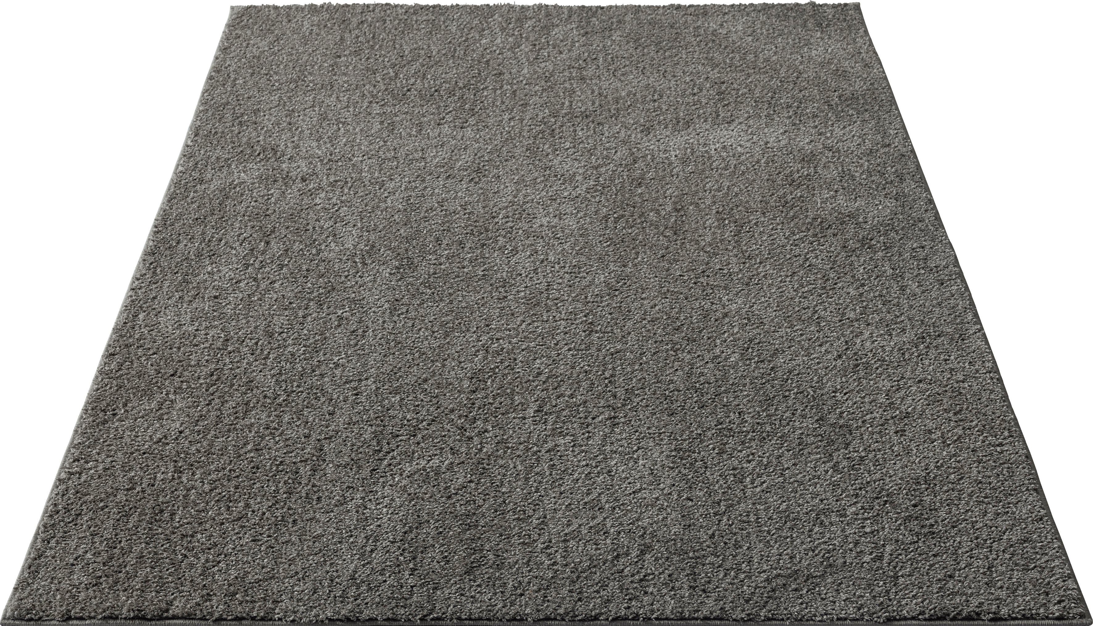 Hochflor-Teppich Andor, my home, rechteckig, Höhe: 25 mm, weiche Haptik, Mikrofaser, mit Anti-Rutsch-Unterseite anthrazit | Shaggy-Teppiche