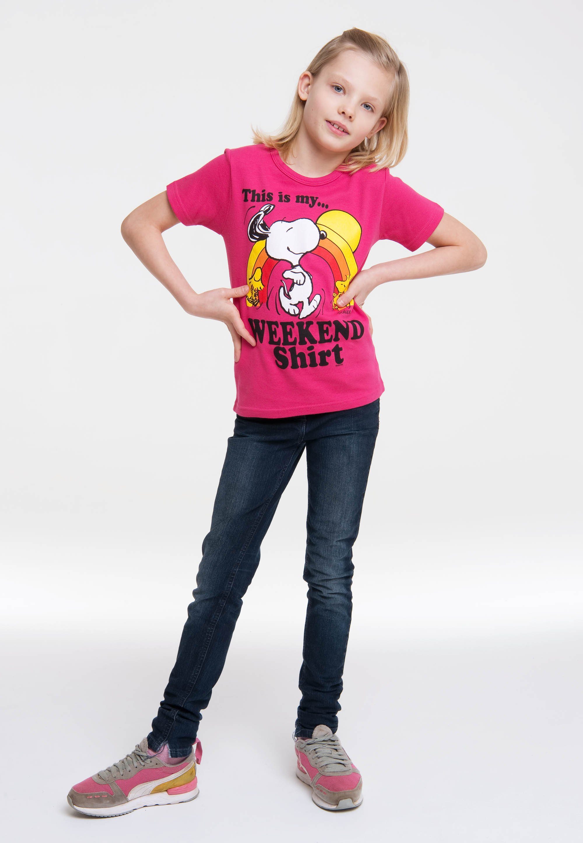 LOGOSHIRT Peanuts lizenziertem Originaldesign T-Shirt mit