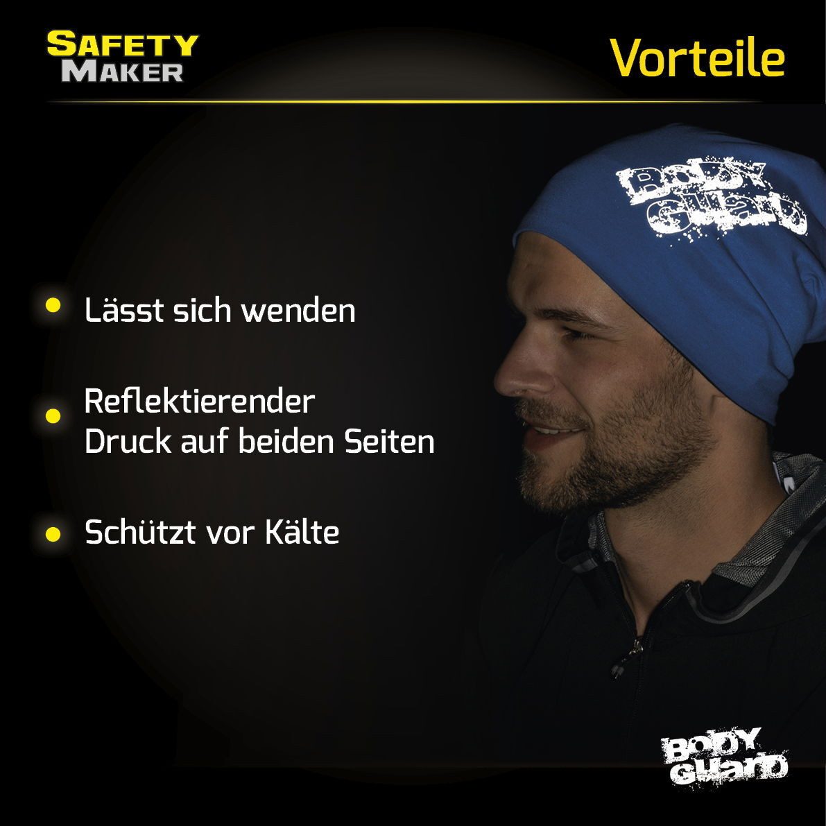 Safety Maker Reflektorband Wende Beanie, (1 St., 1 Stück)