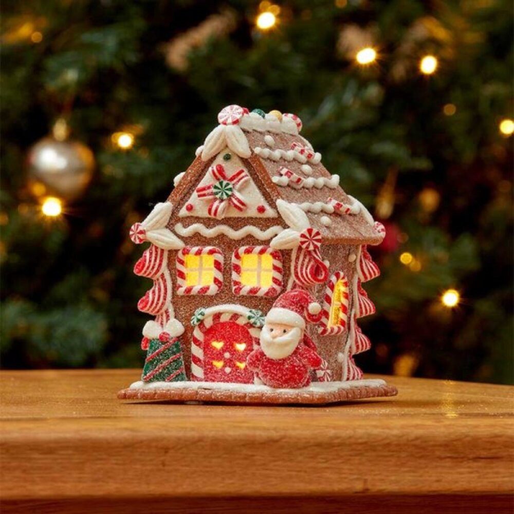 Weihnachtsdorf Santas Lebkuchen-Hütte 13 x 9.5 x 9.5cm