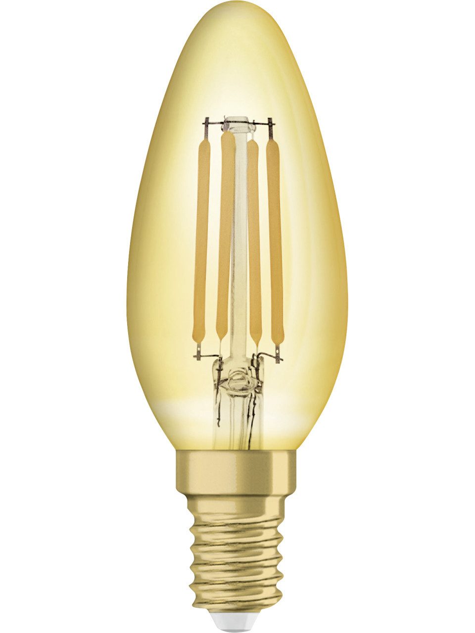Osram LED-Leuchtmittel Osram LED Kerzenlampe E14 4 W warmweiß amber, Nicht dimmbar nicht Smart Home-fähig
