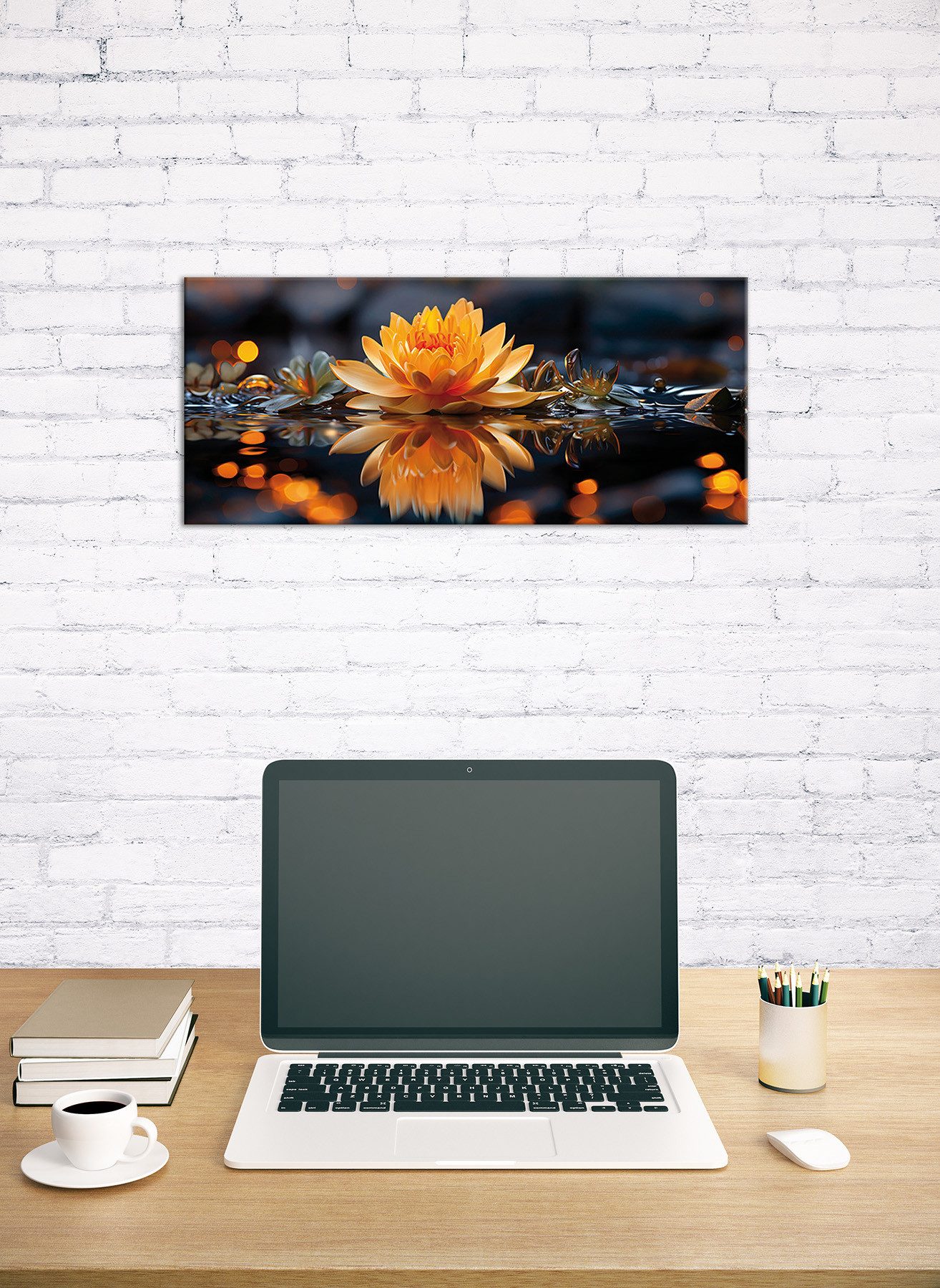 Bönninghoff Leinwandbild Wandbild LOTUSBLUME 33x70 cm – Leinwandbild Keilrahmen Deko modern, Blumen, Blumenbilder, Natur, Pflanzen, Pflanzenbilder, Stillleben ( – Bild 2 von 5
