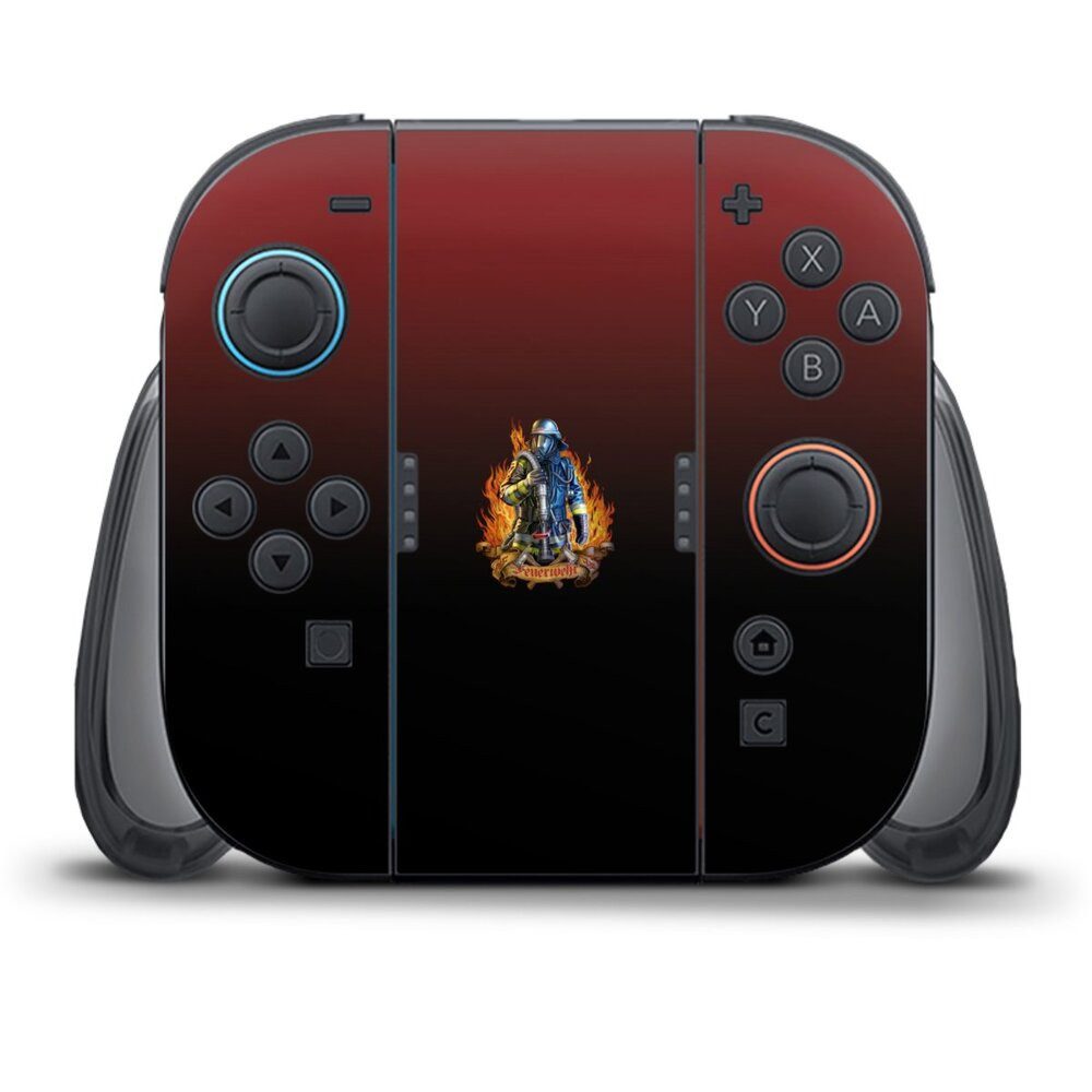 DeinDesign Konsolen-Cover Feuerwehrmann Feuerwehr Beruf Firefighter, Nintendo Switch 2 Controller Skin Aufkleber Sticker Folie