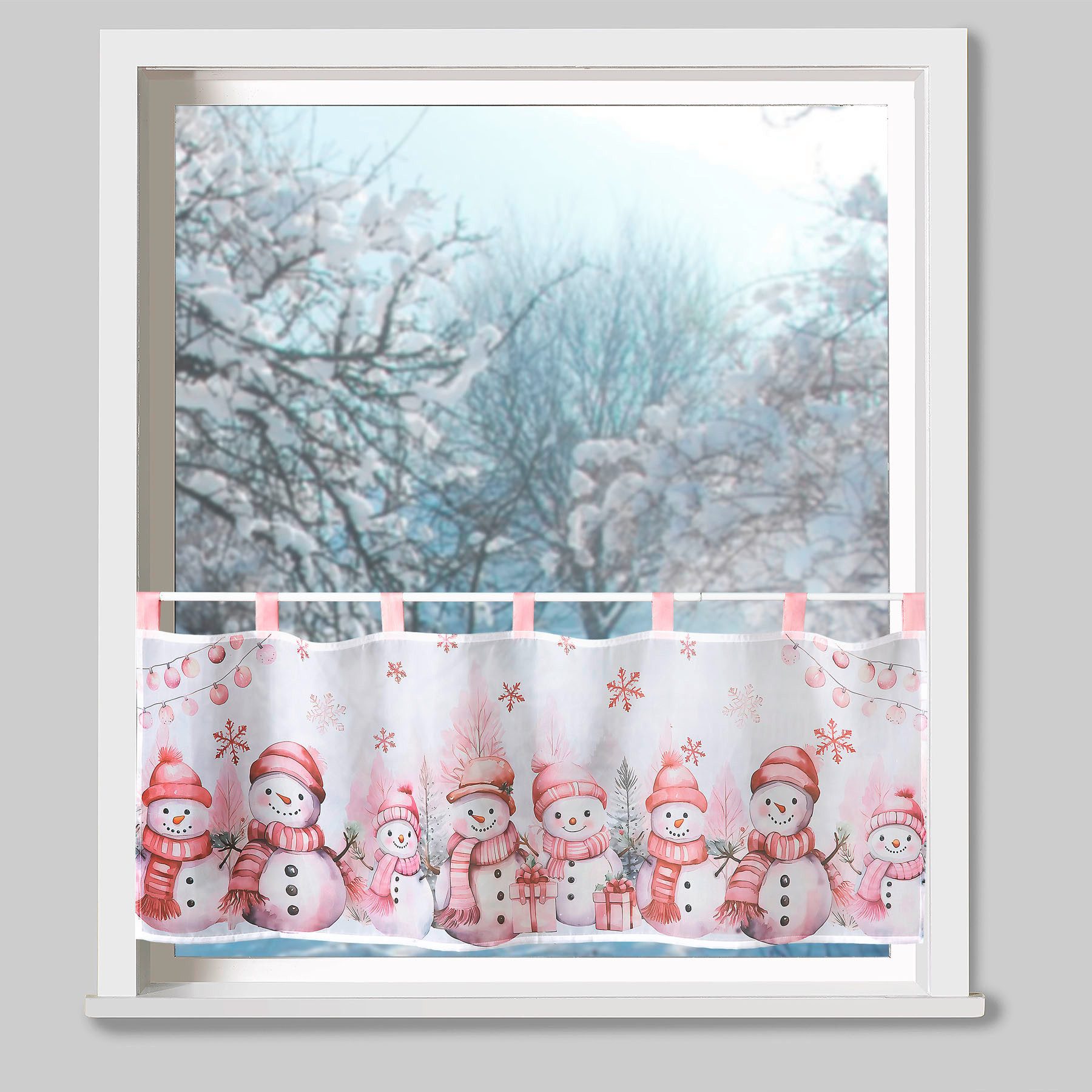 heimtexland Scheibengardine Weihnachten Deko Gardine Bistro Weihnachtsgardi günstig online kaufen