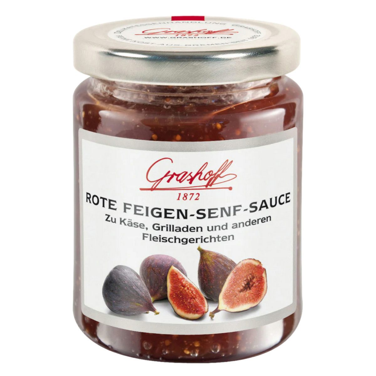Grashoff Saucen, Grashoff Rote Feigen Senf Sauce zu Käse und Fleischgerichten 200ml
