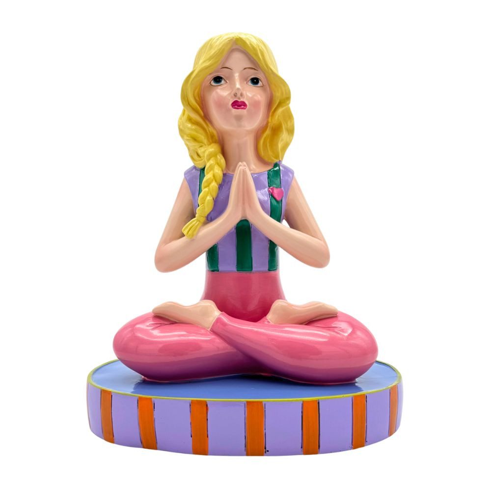 Kersten BV Dekovase Yoga Frau Polyresin – Yoga-Deko (1 St), 21,5x13x25cm