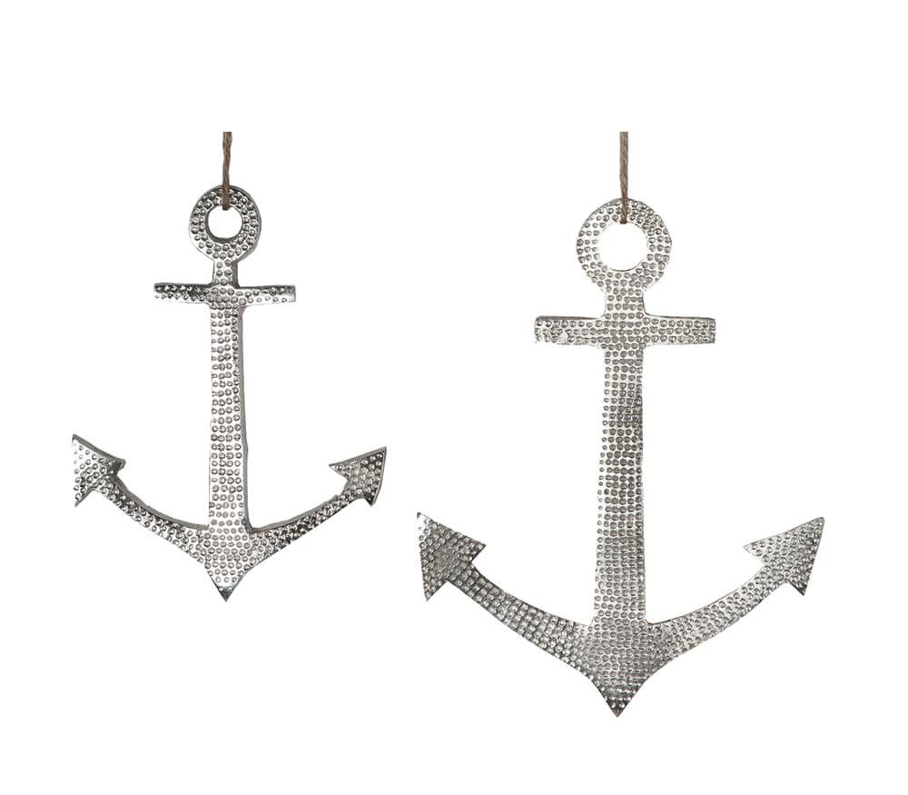 Dekoobjekt Großer Deko-Anker, silber.