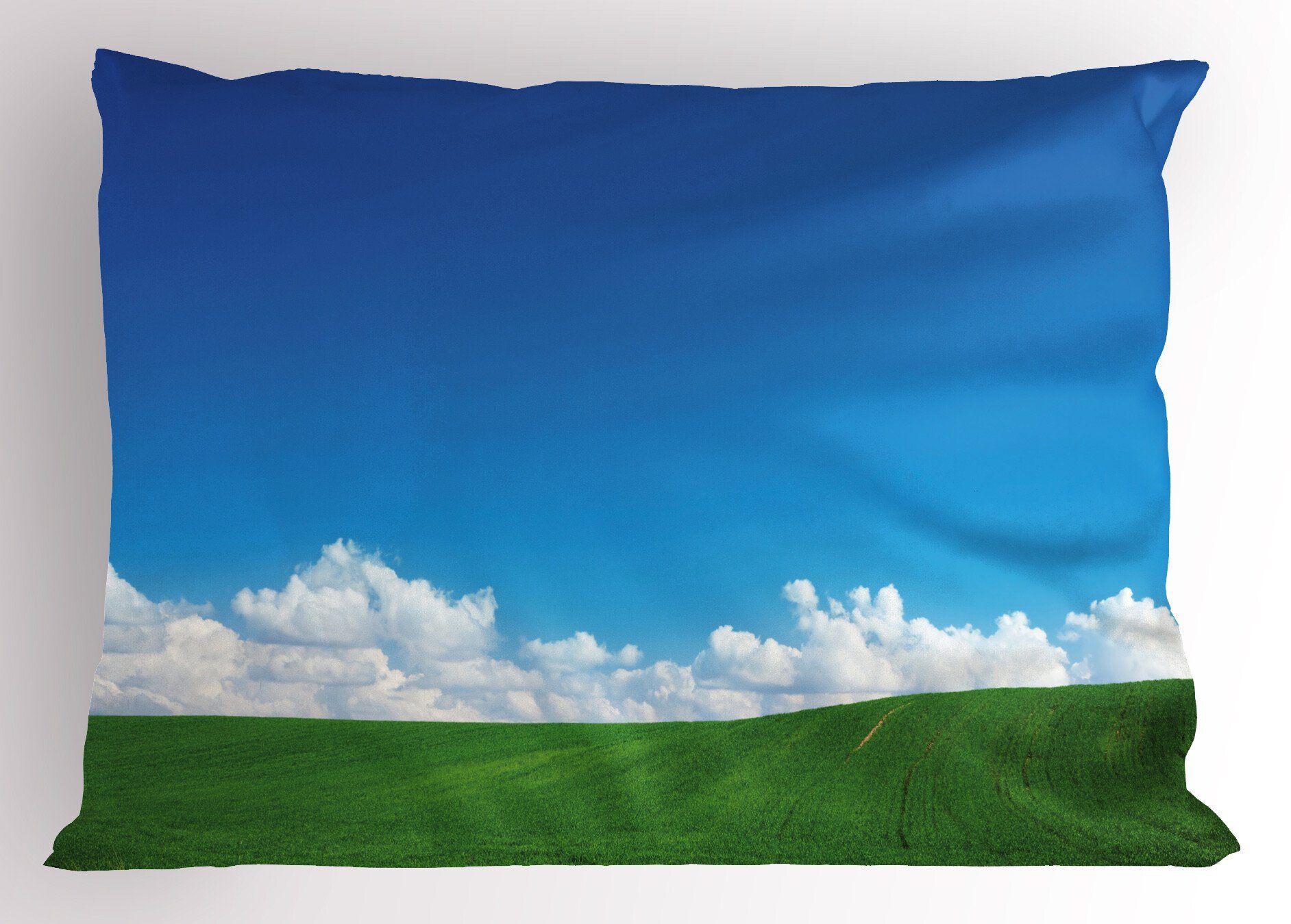 Wolken Dekorativer Geschwollene Nature Theme Abakuhaus Kissenbezüge Blauer Himmel Standard Stück), Kopfkissenbezug, Gedruckter (1 Size
