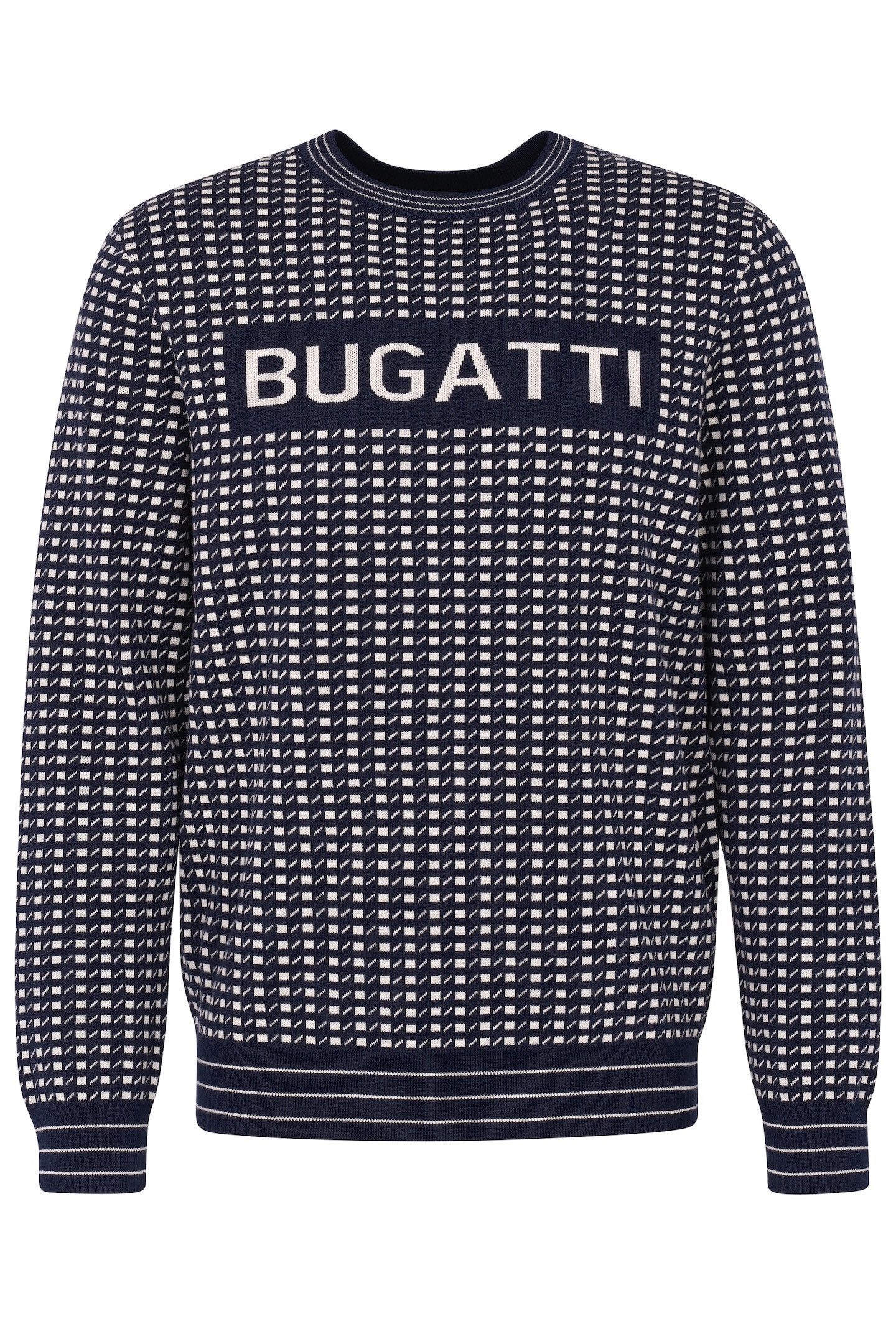 bugatti Strickpullover mit präsentem Logo-Print