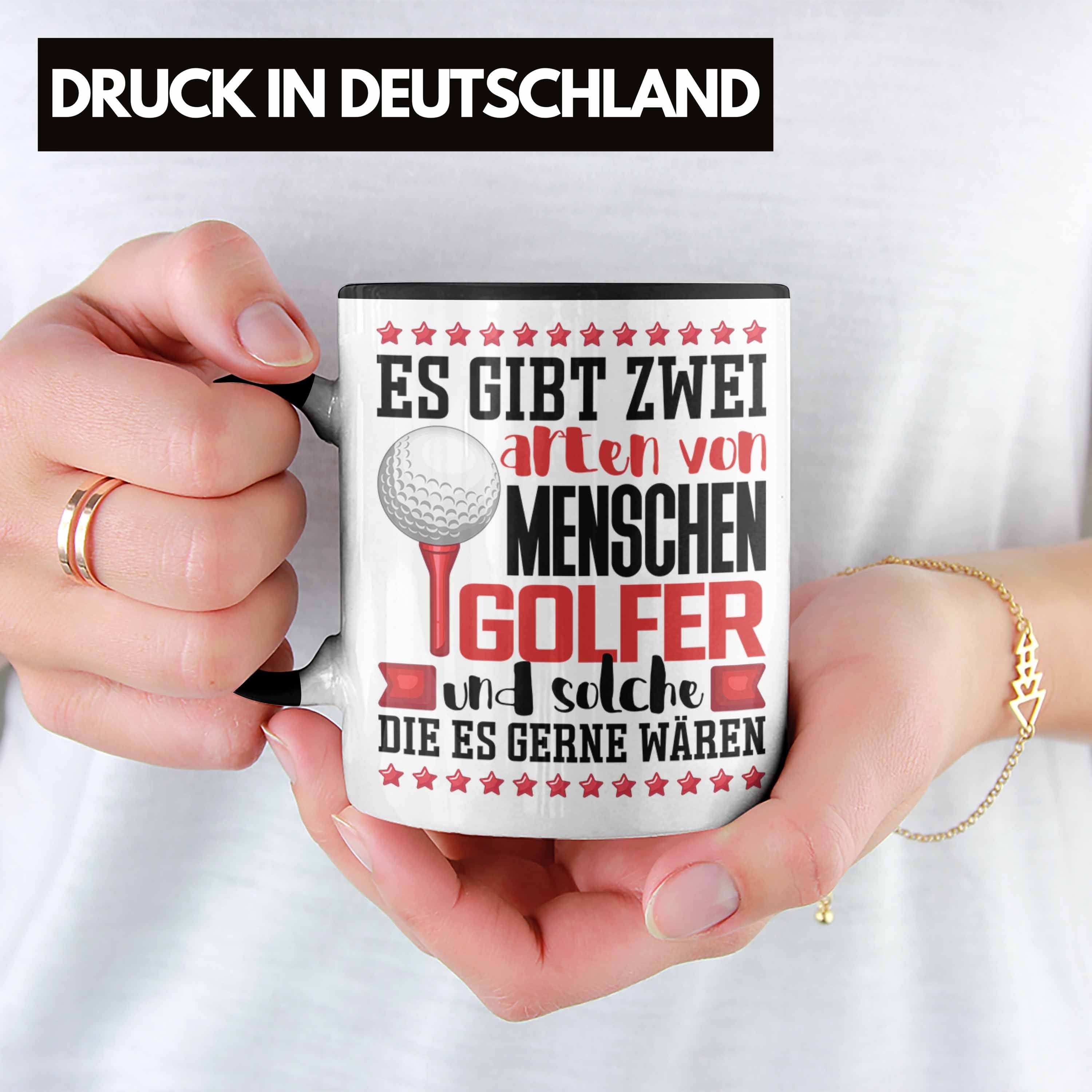Trendation Tasse Golfer Tasse Spruch Geschenk Es Gibt 2 Arten von Menschen Golfspieler