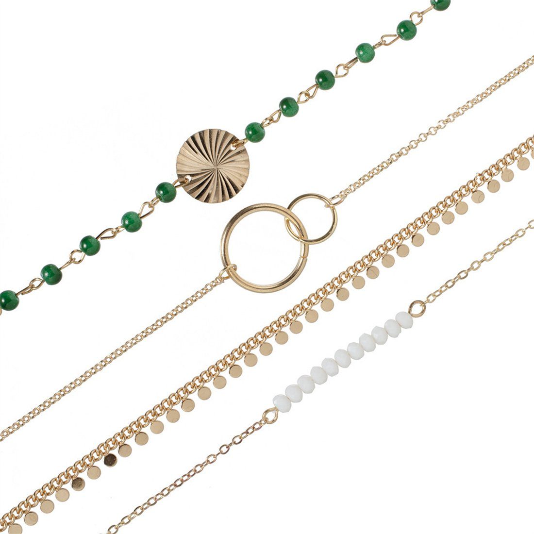 4er-Set, Armband Perlenarmband Damen Schmuck Vintage DÖRÖY Bohème-Armband