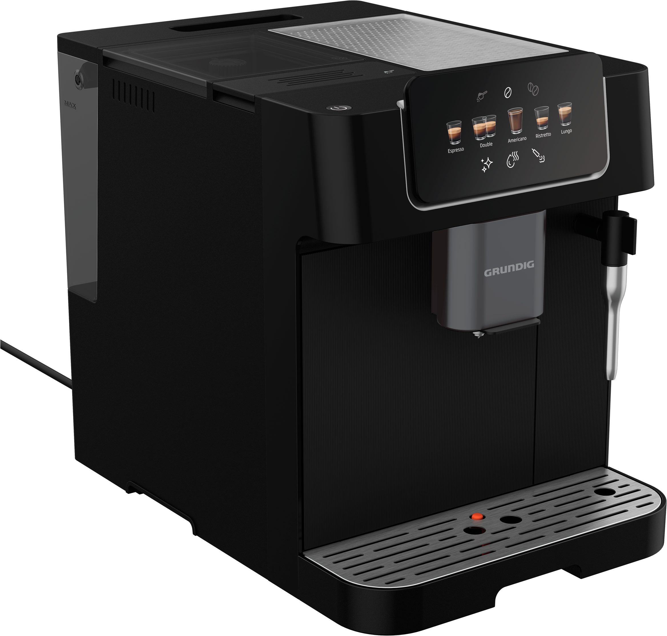 Grundig Kaffeevollautomat KVA 6230, 1350W Kaffeevollautomat mit 19 Bar, Touch & GrindPro™ Mahlwerk