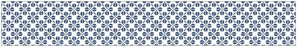 Fensterfolie Look Grafik Blumenmuster blau, MySpotti, halbtransparent, glatt,  200 x 30 cm, statisch haftend