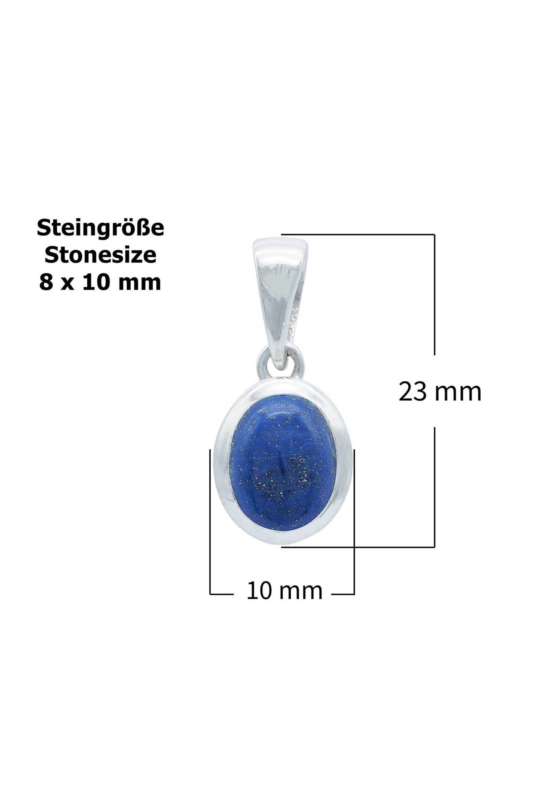 Kette 925er SilbermitLapis Anhänger mit mantraroma Lazuli