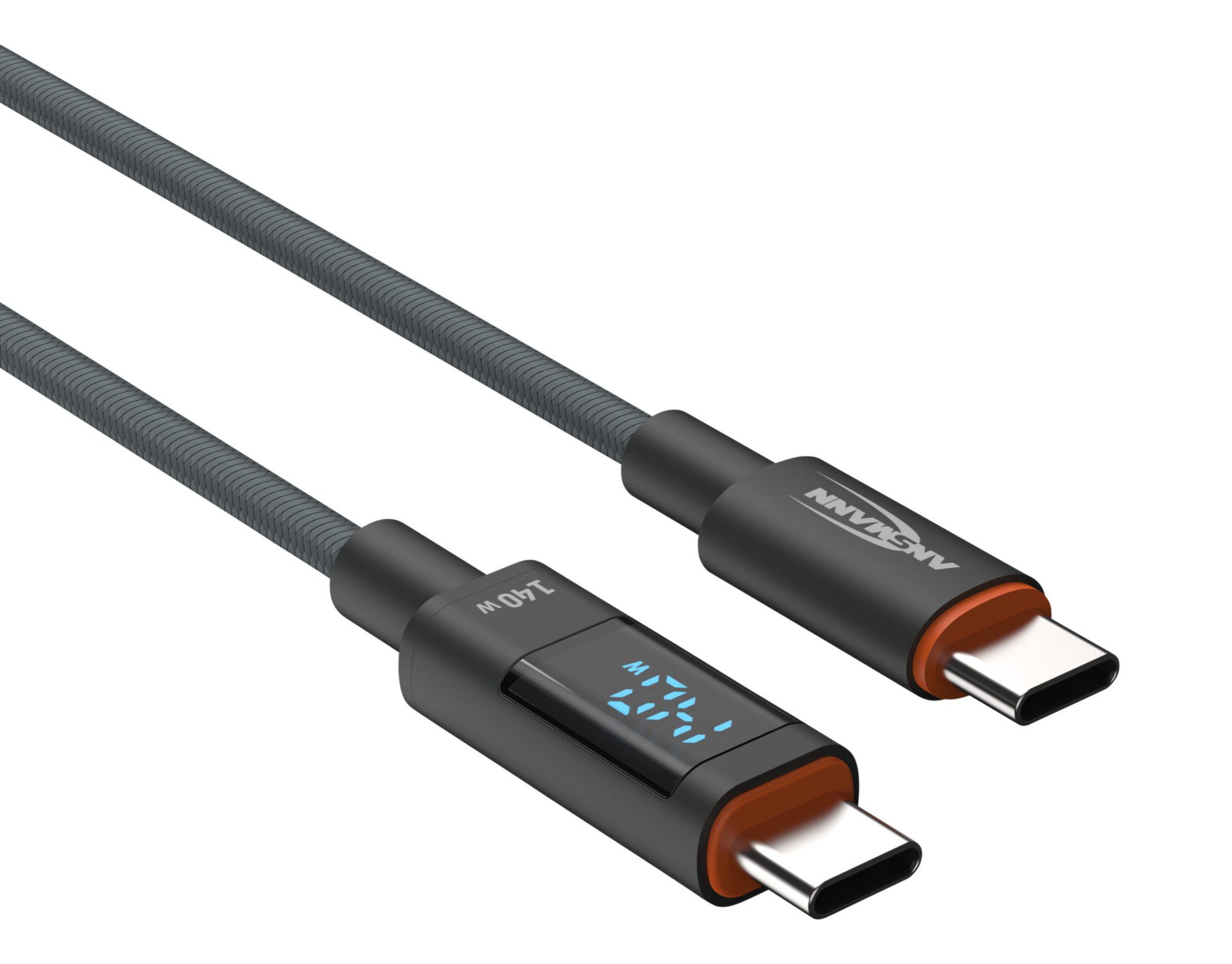 ANSMANN AG Ladekabel 120 cm USB Typ C mit bis zu 140 W Leistung USB-Kabel