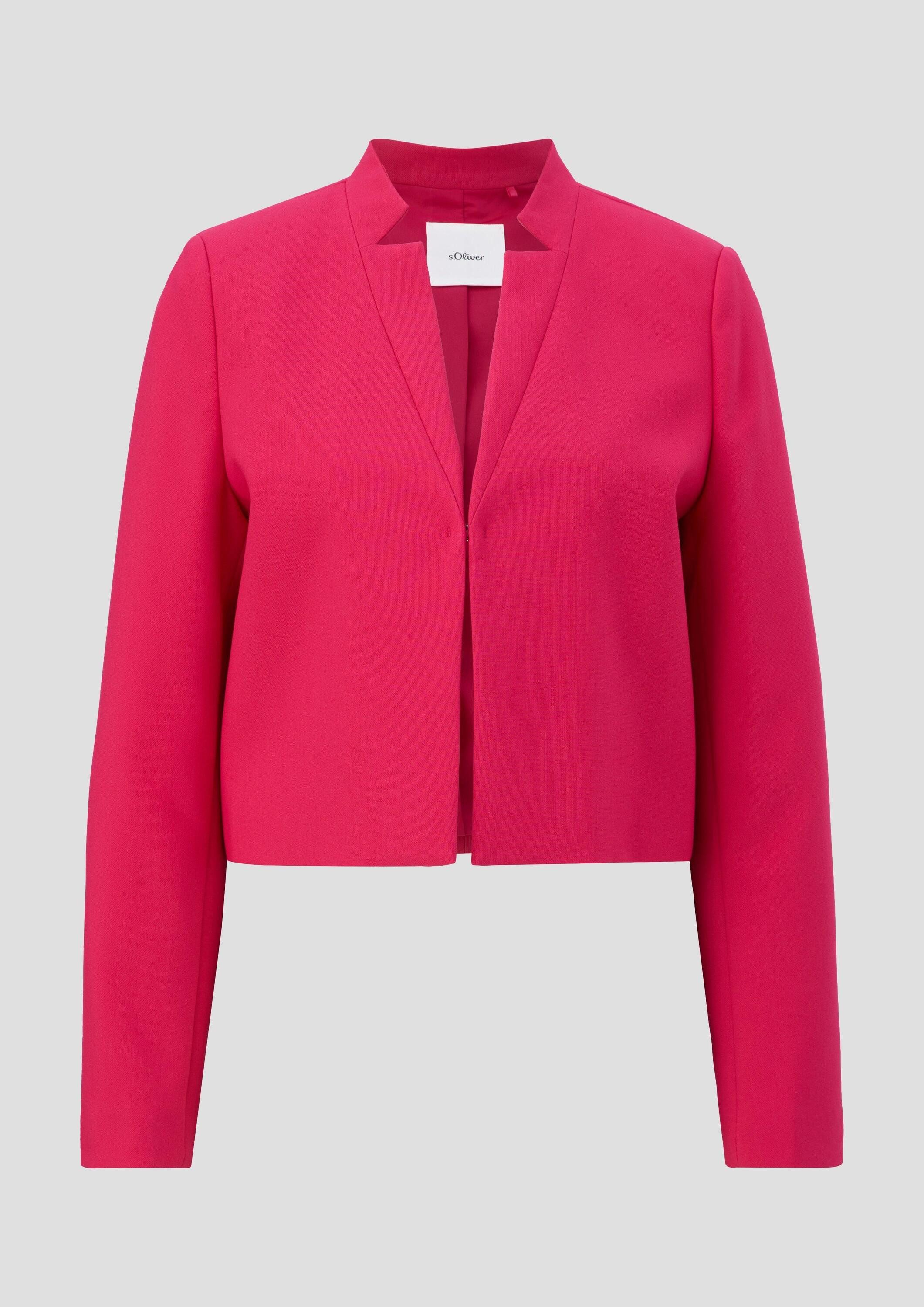 s.Oliver Jackenblazer Indoor-Blazer Cropped Blazer mit Haken-Verschluss
