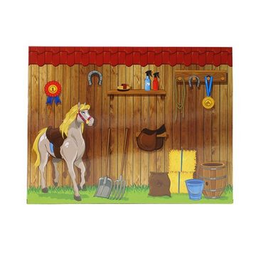 Toi-Toys Lernspielzeug 2 Pferde inkl Stall und Zubehör