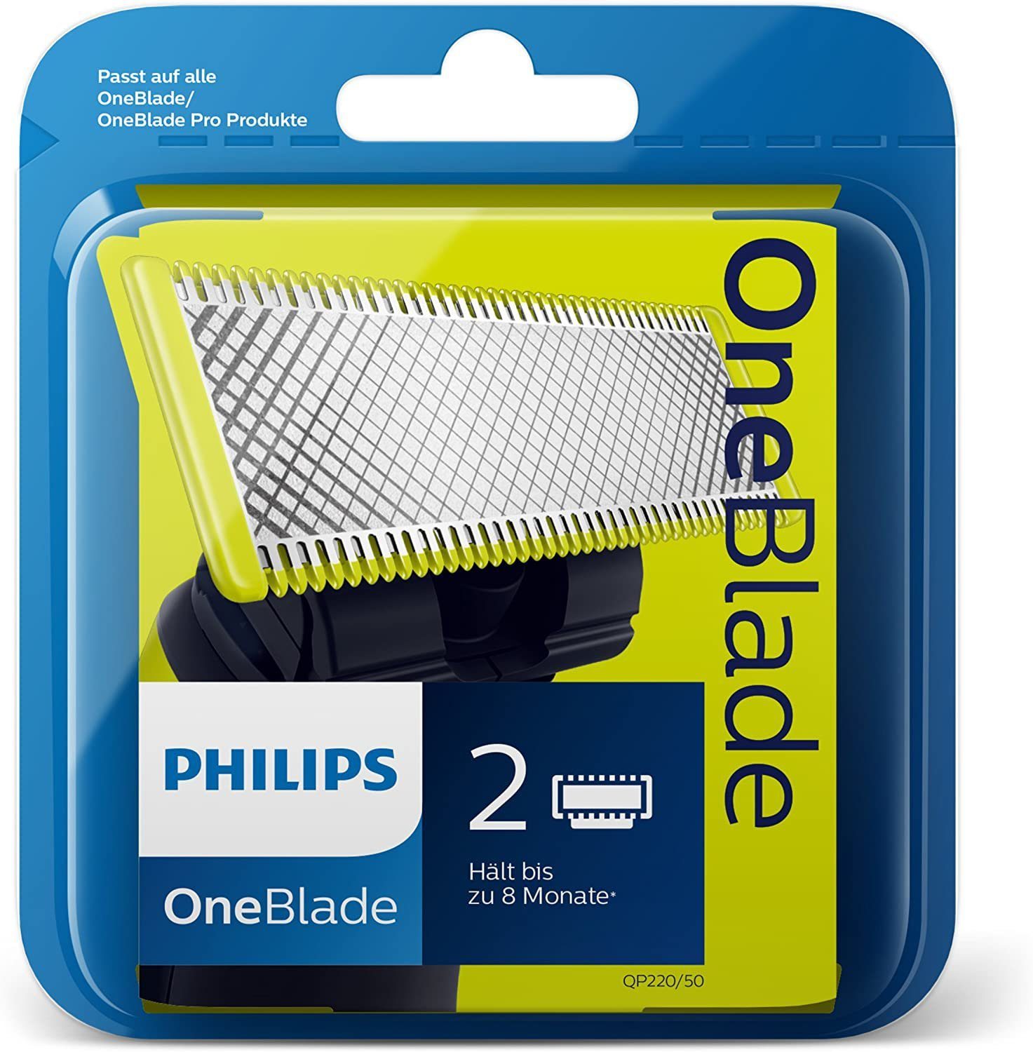 Philips Rasierklingen OneBlade 2 Ersatzklingen für OneBlade und OneBlade Pro Modelle