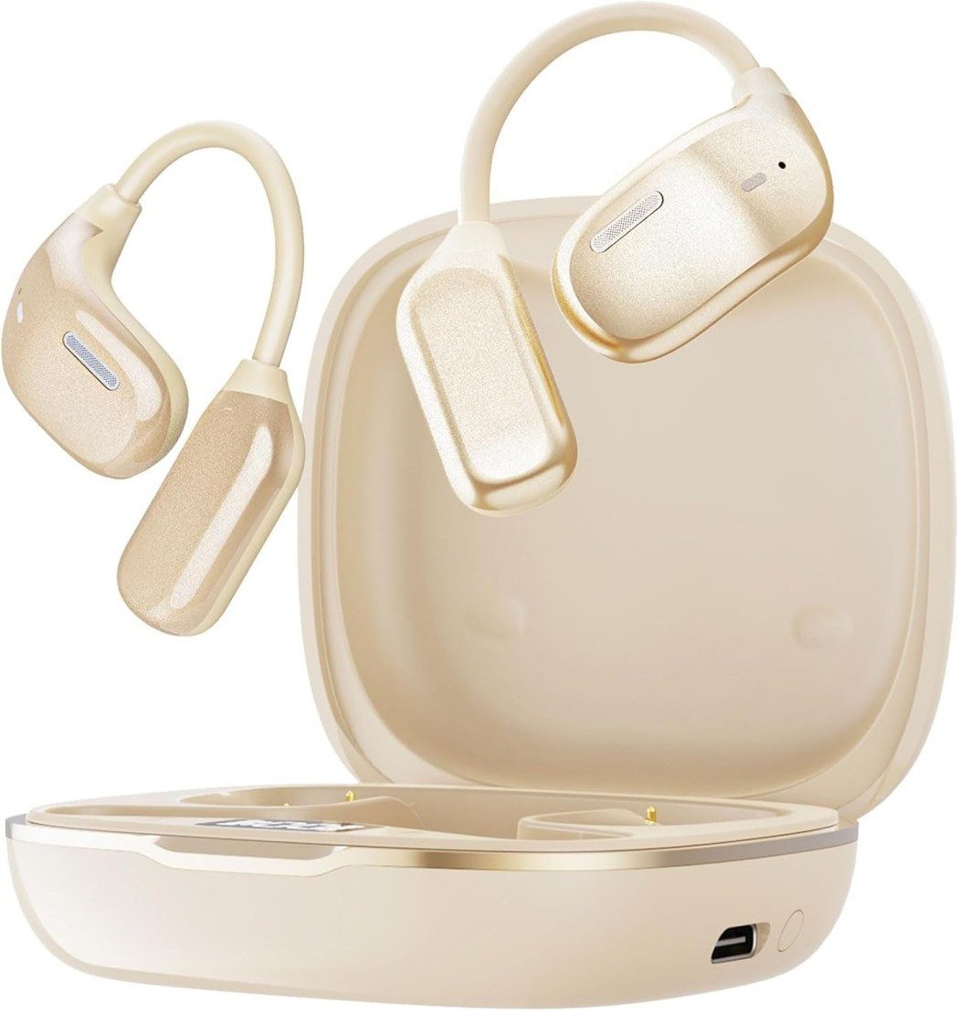 ibettertec Open Ear Kopfhörer, In Ear Kopfhörer, Kopfhörer Bluetooth 5.4 Open-Ear-Kopfhörer (Reduzierung des Anrufrauschens und Intelligente Bassoptimierung, Open Noise Cancelling Kopfhörer, IPX4 Wasserdichte Kabellose Sport Bluetooth Kopfhörer mit Ohrhak