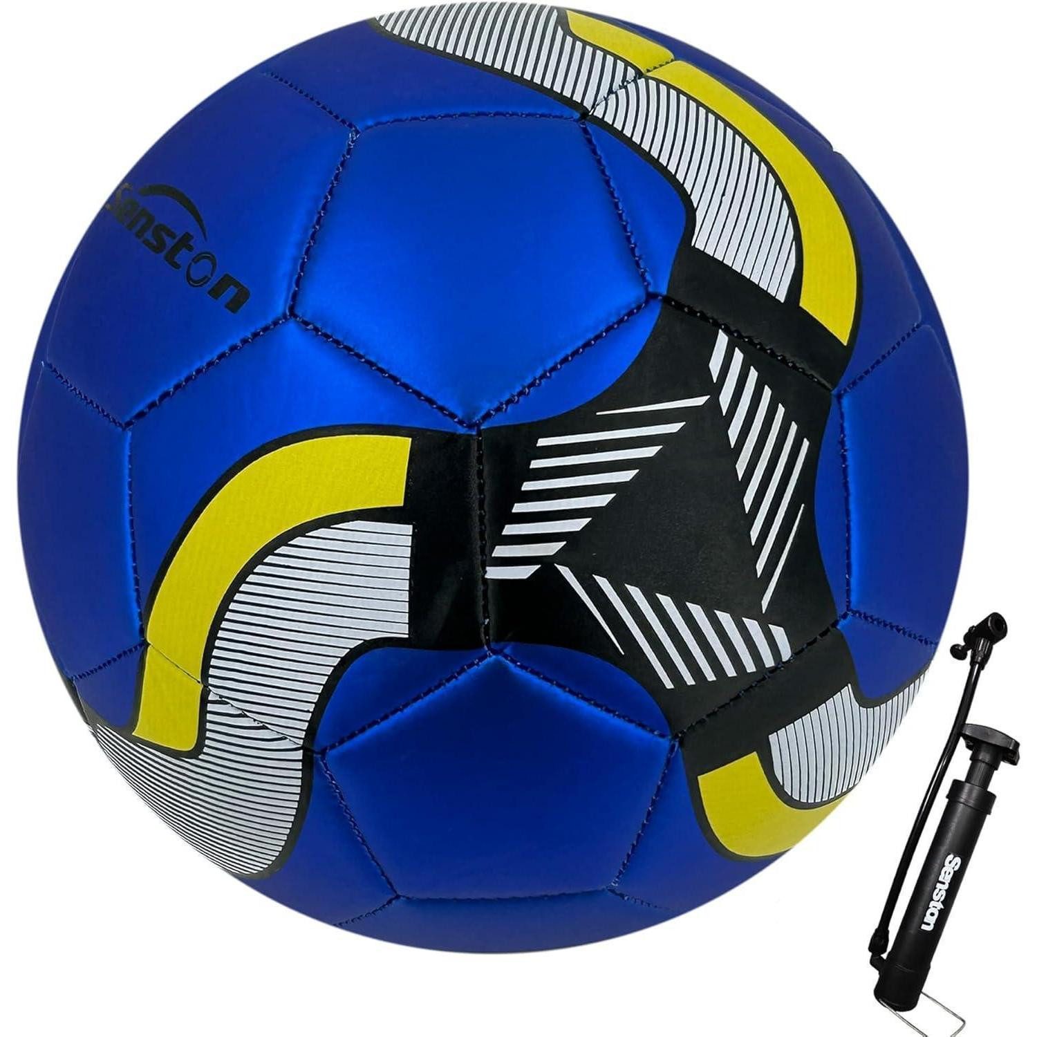 LuxusKollektion Fußball Fußball Größe 5 Weich Elastisch Training Match Junior Erwachsene Blau