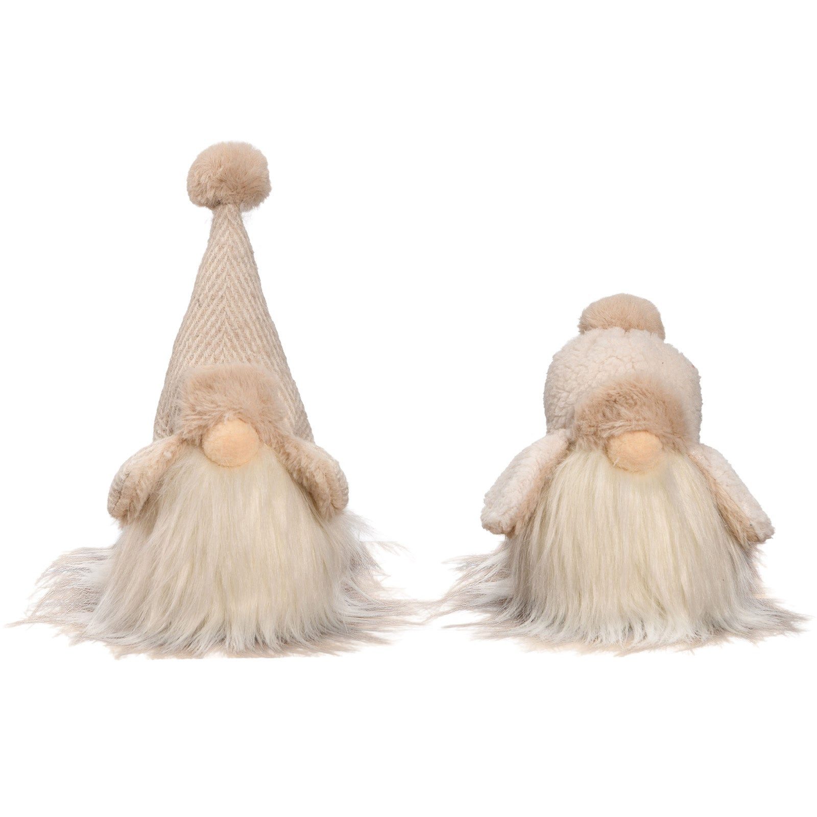 Christmas Paradise Wichtel Gnom sitzend 18cm/28cm (Dekofigur, 2 St., Weihnachtsdeko), 2 verschiedenen Designs, beige