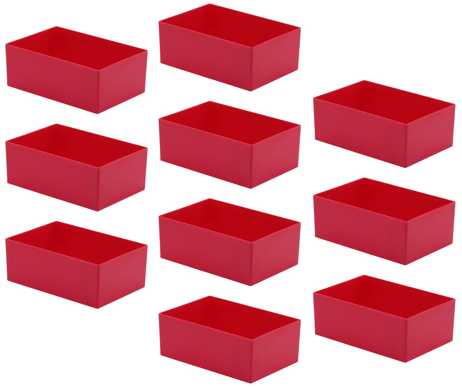 1a-Topstore Schubladeneinsatz E 63/4 (Set = 10 Stück), Abm. aussen: 162x108x63 mm, aus hochschlagfestem Polystyrol
