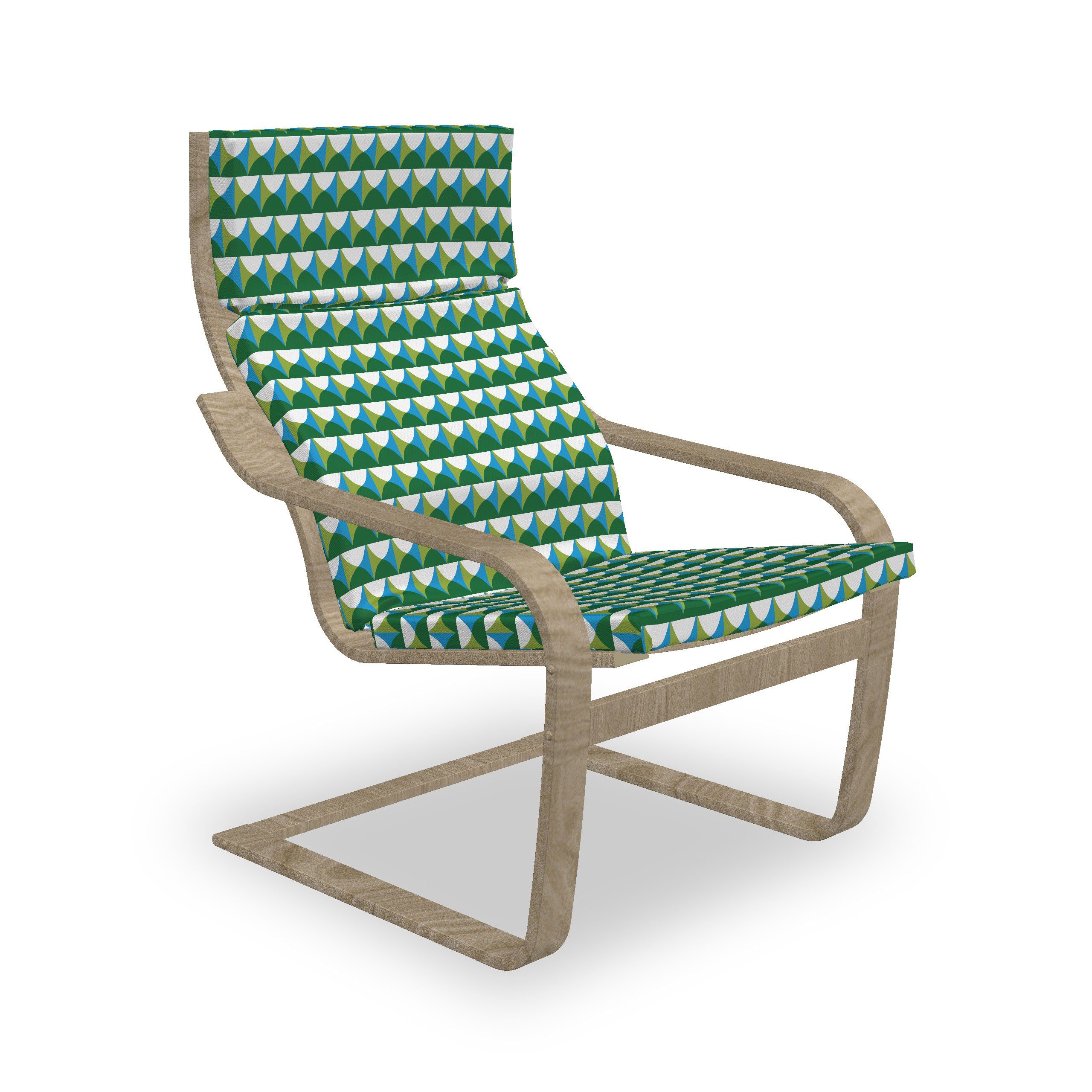 Abakuhaus Stuhlkissen Sitzkissen mit Stuhlkissen mit Hakenschlaufe und Reißverschluss, Abstrakt Wiederholte Geometrische Motive