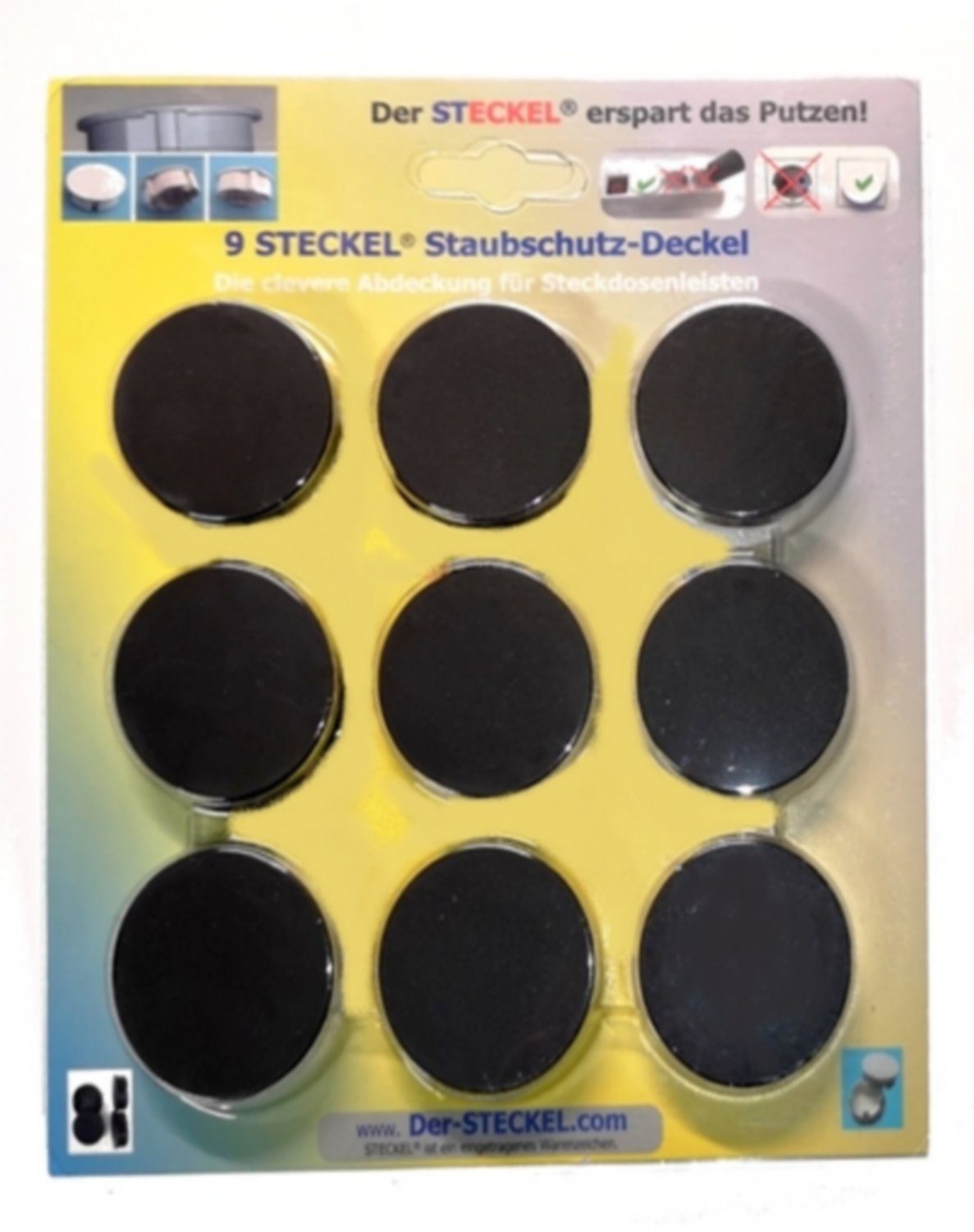 STECKEL Kindersicherung Clevere Steckdosen-Abdeckung schützt vor Staub und Spritzwasser, hochwertig, dekorativ, praktisch, staubfrei, schmutzfrei