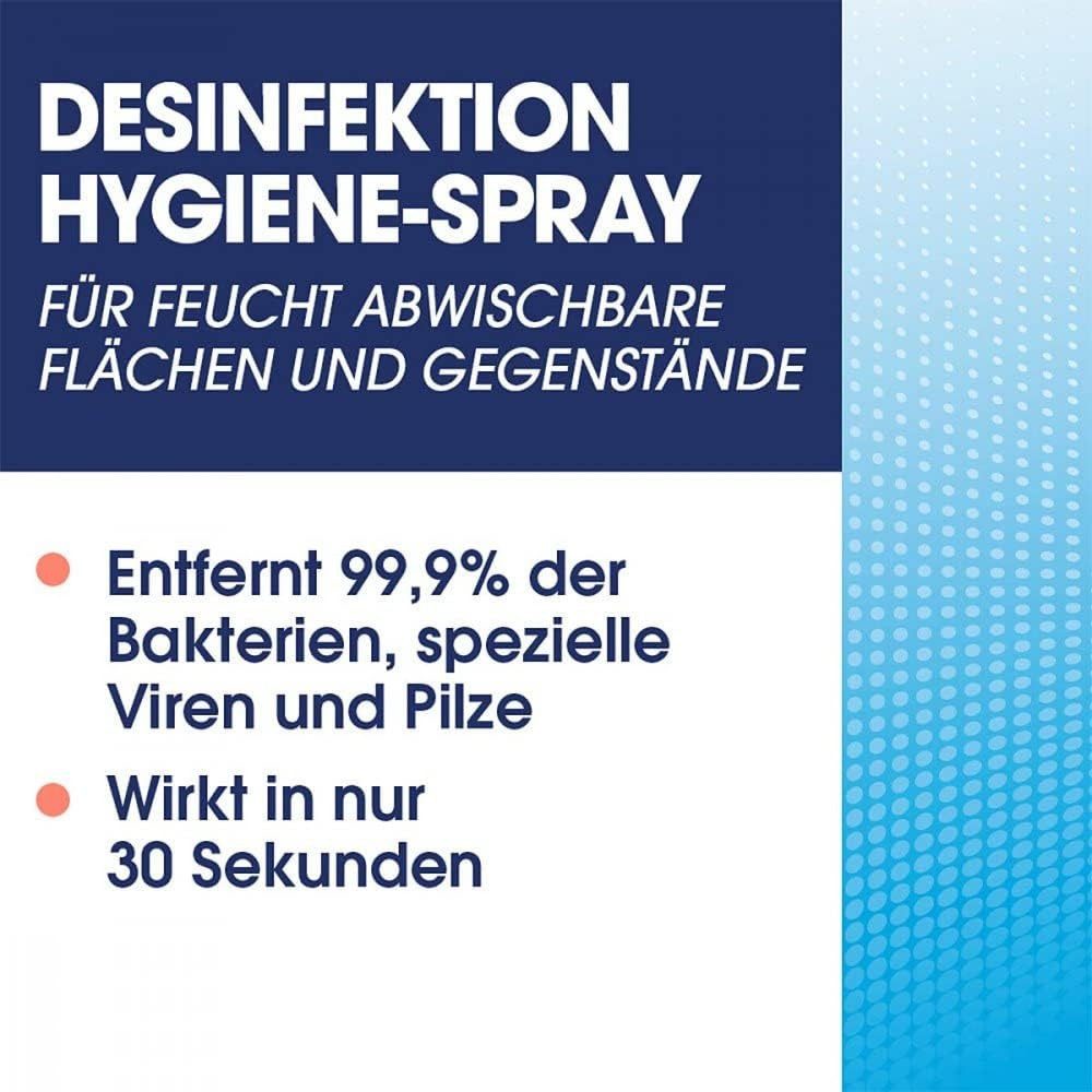 SAGROTAN Hygiene-Pumpspray 100 ml Oberflächen-Desinfektionsmittel (1-St. Ideal für unterwegs Entfernt 99,9% der Bakterien)