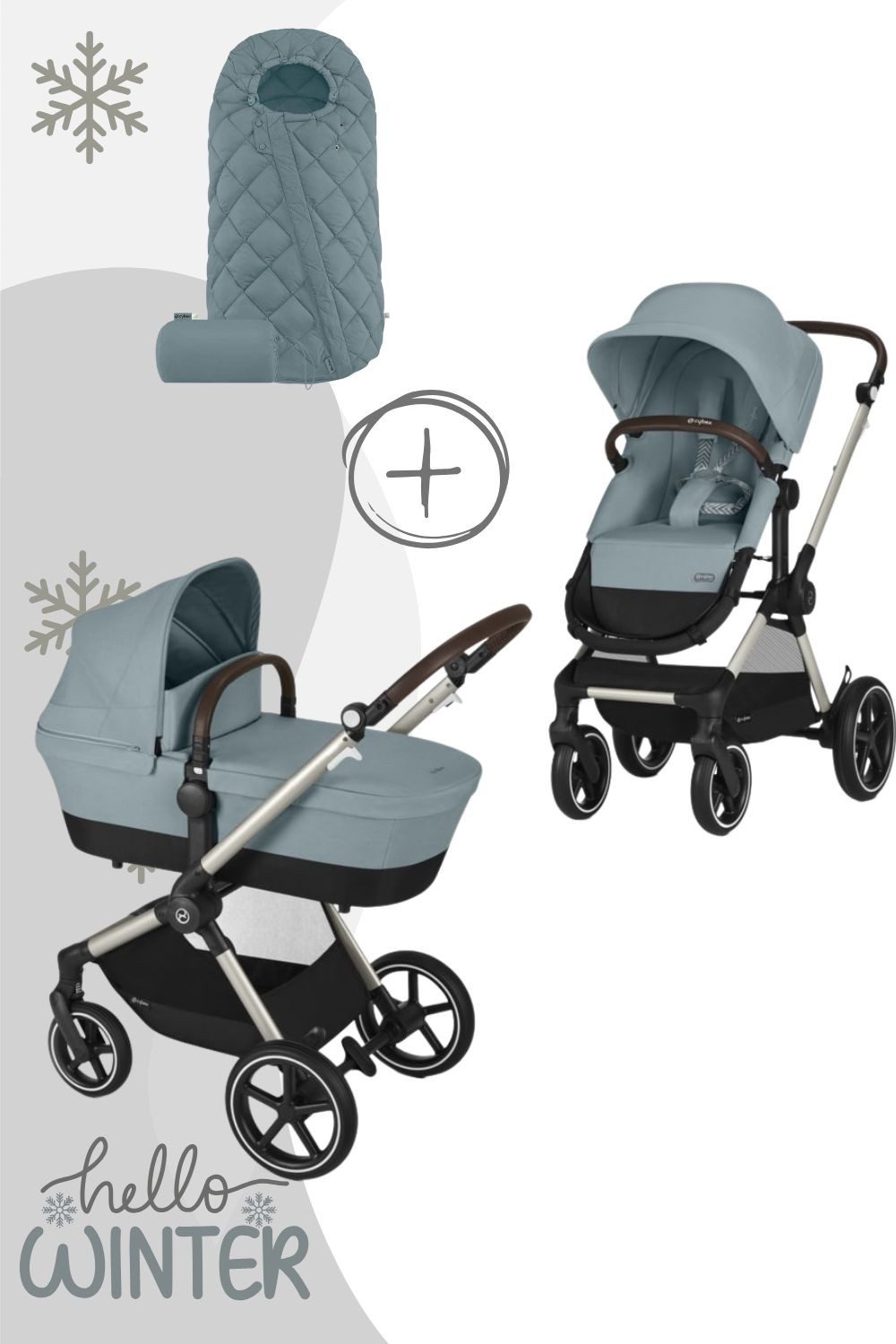 Cybex Kombi-Kinderwagen EOS Lux Коляски (2-in-1 Коляски) inkl. Snogga 2.0 Fußsack