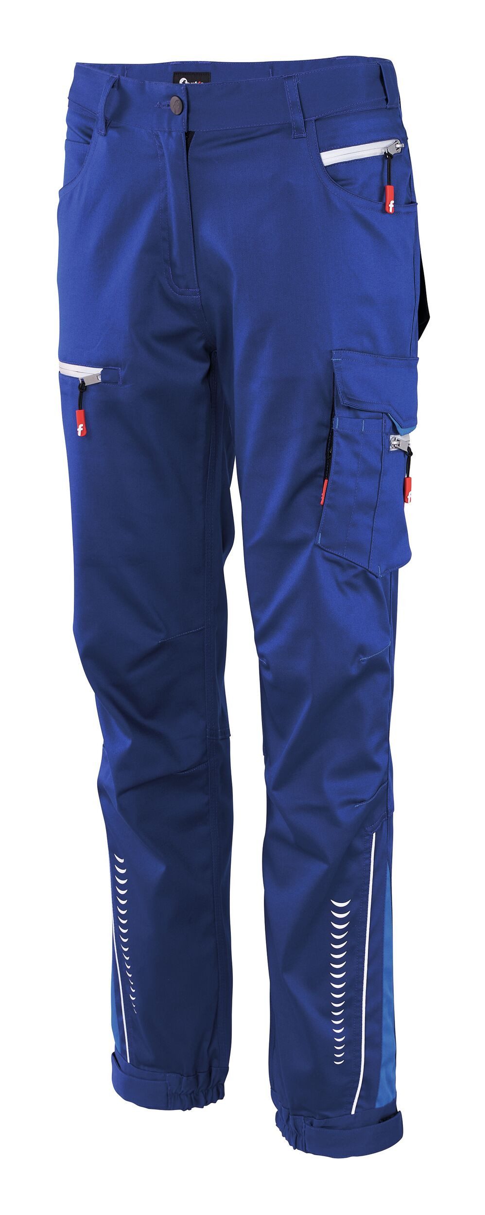 fortis Arbeitsbundhose Damen-Cargohose Flex kornblau/schwarz/blau