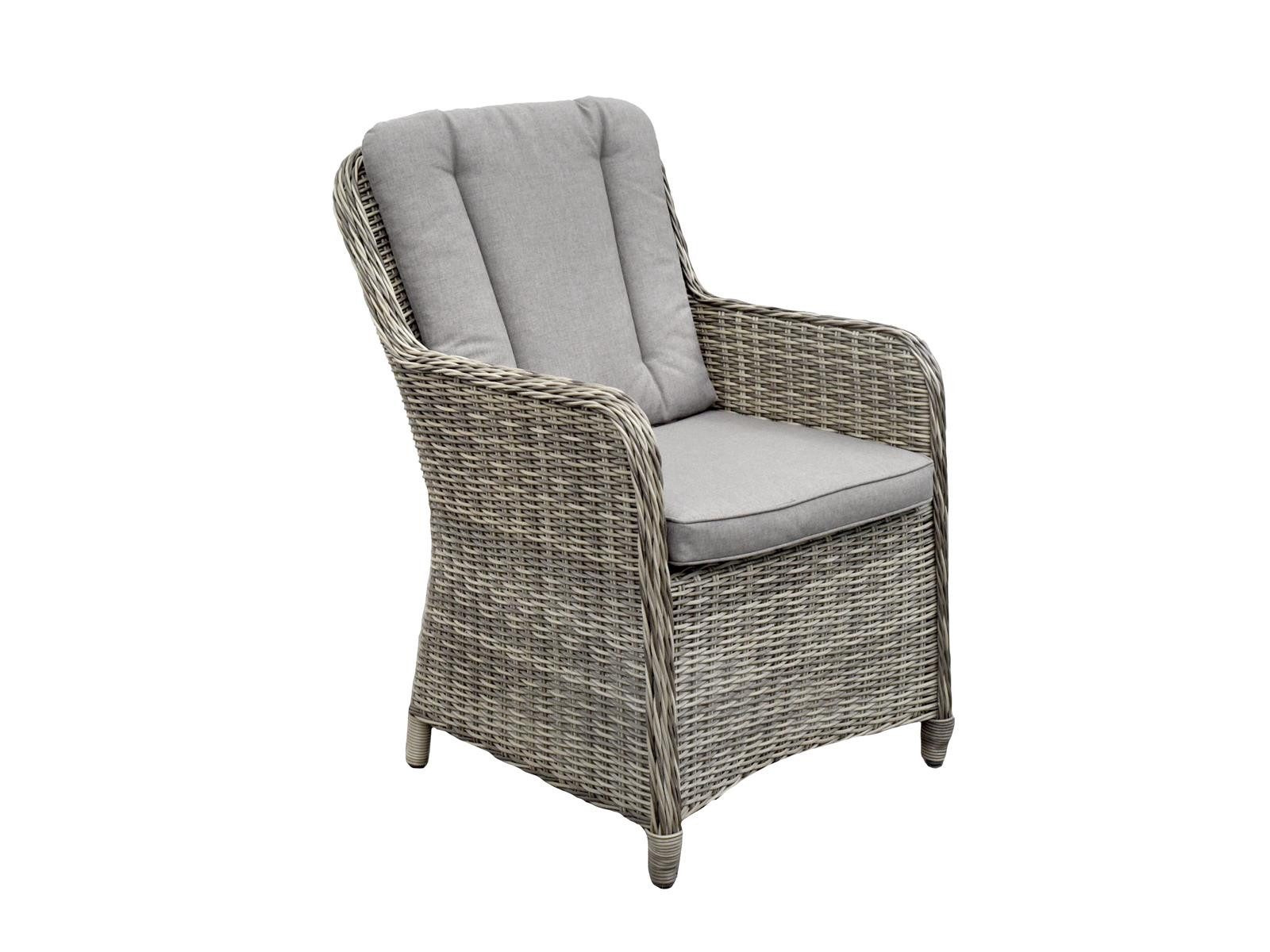 Green Spirit Gartenstuhl »Ria« 2er Set Gartenstühle Rattan Armlehnen Lounge Sessel Stühle (Set, 2 St), Polyrattan, grau, wetterfest - Garten, Terrasse, Balkon