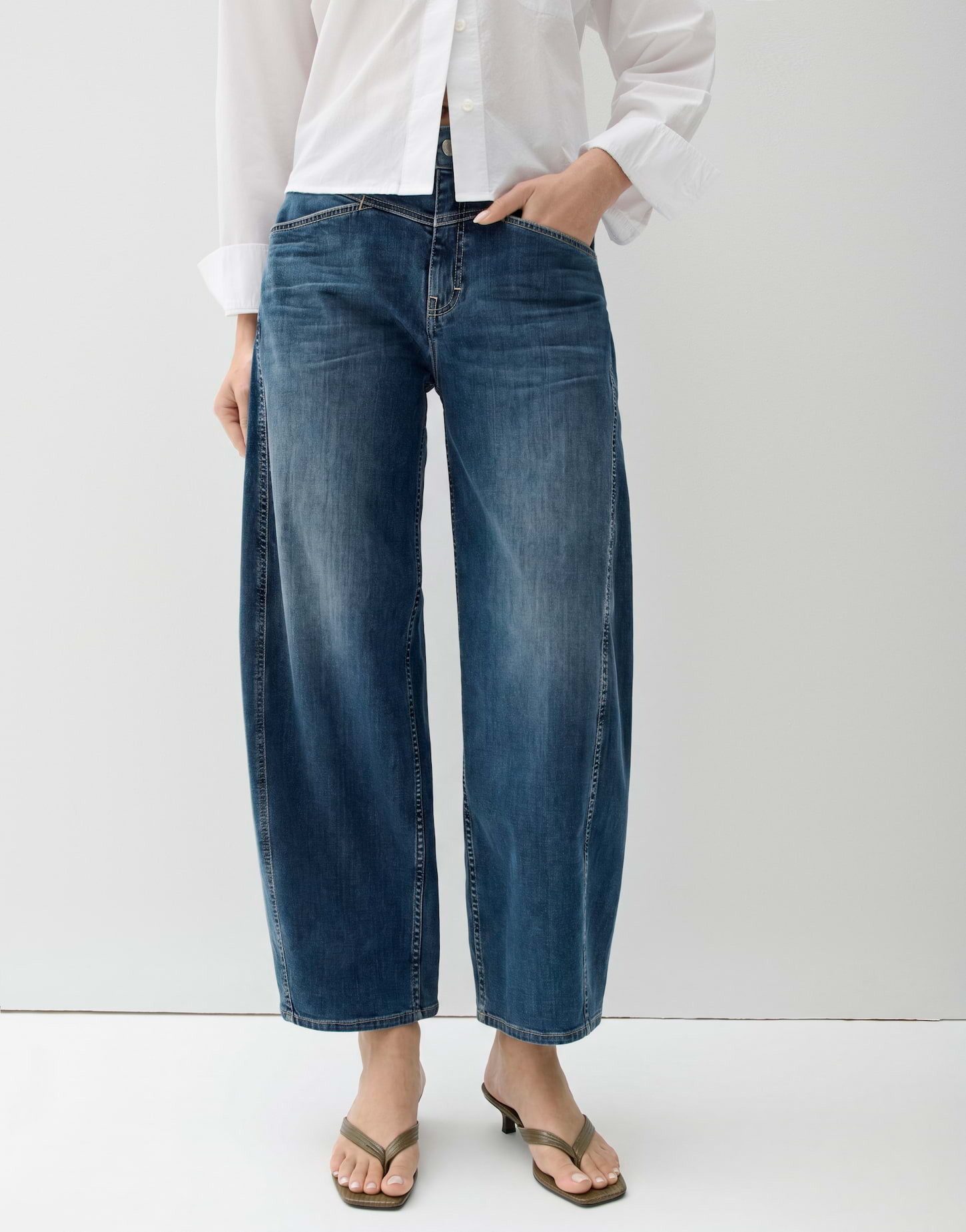 OPUS PANTS Relax-fit-Jeans Meni coupe lässige Silhouette, weiche Stretchqualität