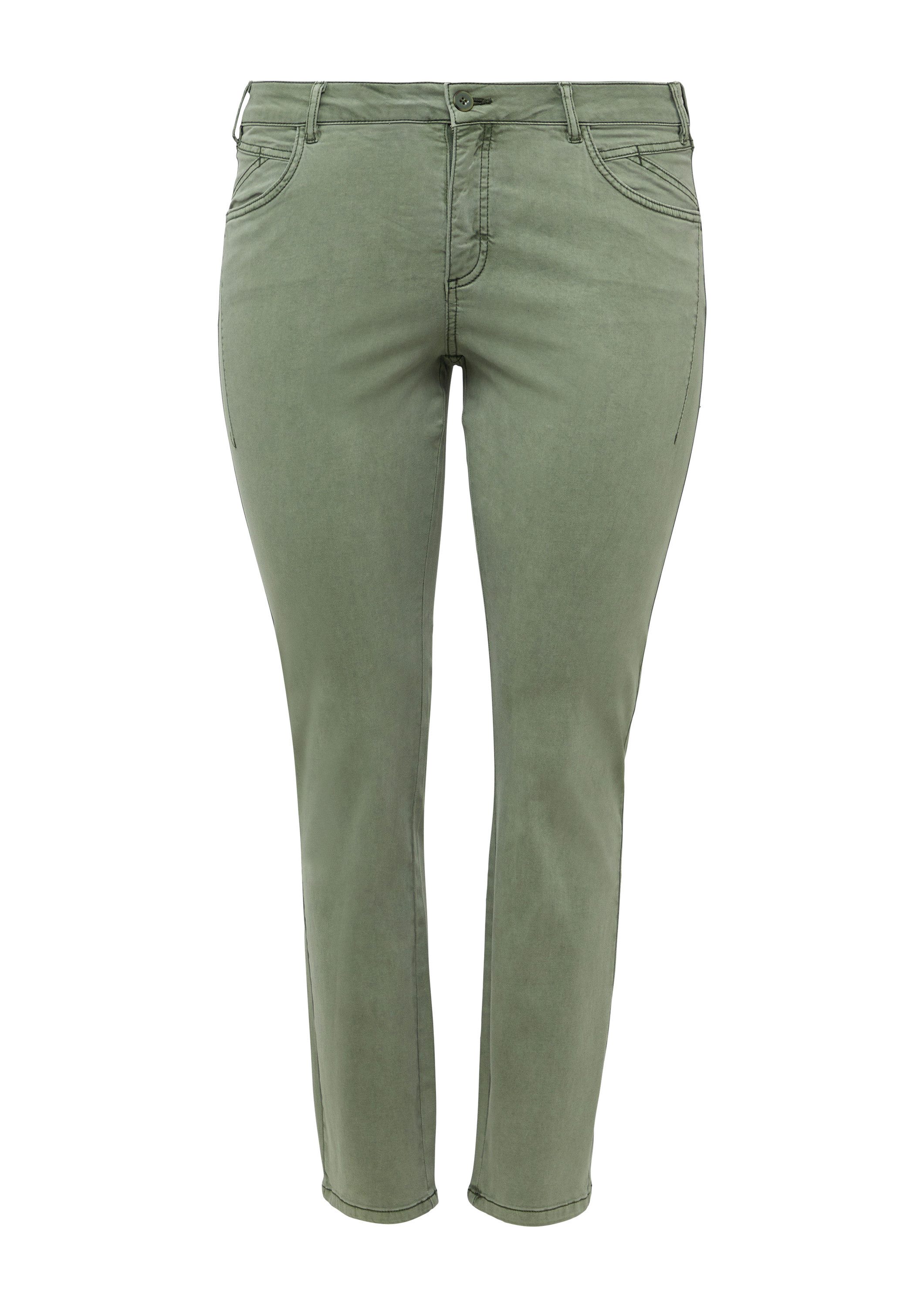 s.Oliver Slim-fit-Jeans Hose Gewaschene Hose im Slim Fit aus Baumwollsatin