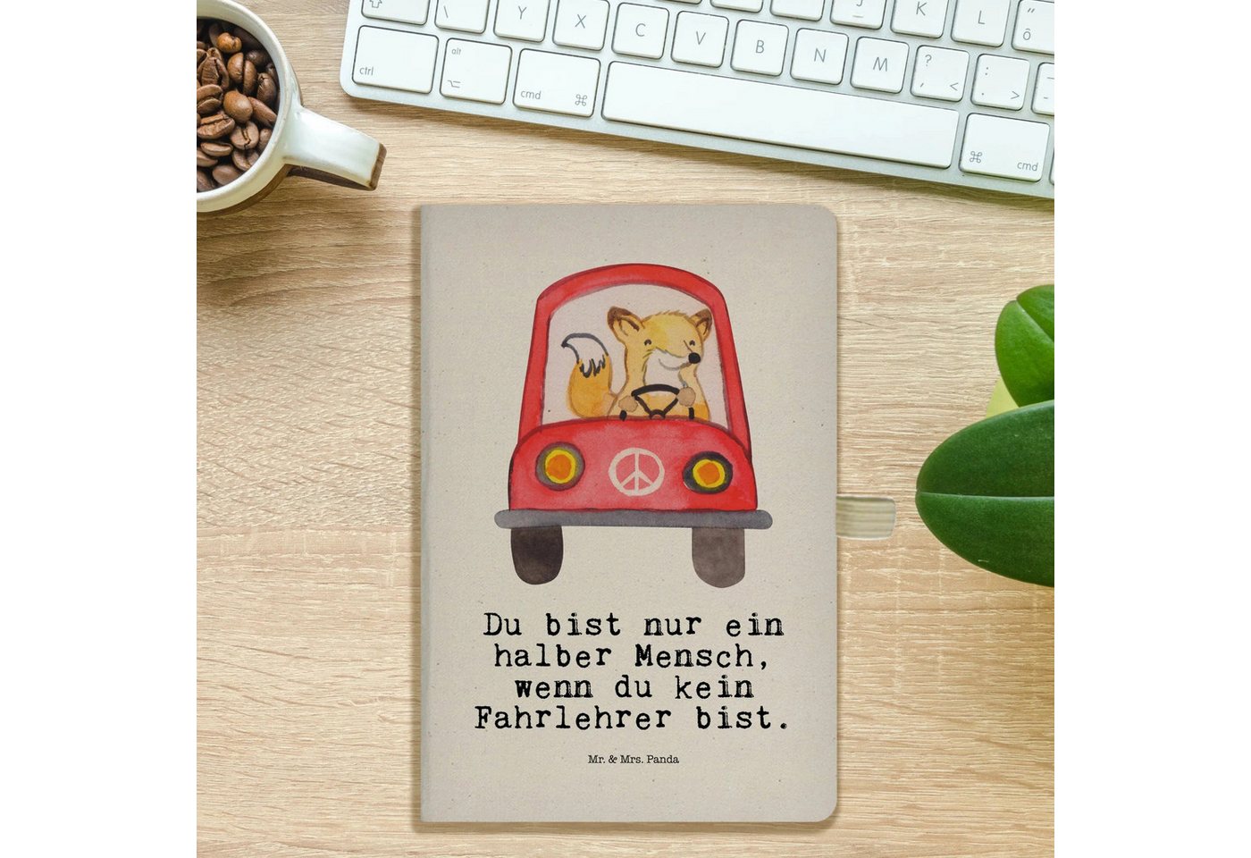 Thumbnail - Mr. & Mrs. Panda Notizbuch Fahrlehrer Herz - Transparent - Geschenk, A5 Heft, Auto fahren, Journ Mr. & Mrs. Panda, Flexi...