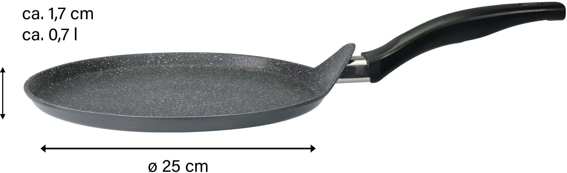 STONELINE Crêpepfanne, Aluminiumguss, Ø 25 cm, Teigverteiler mit Induktion