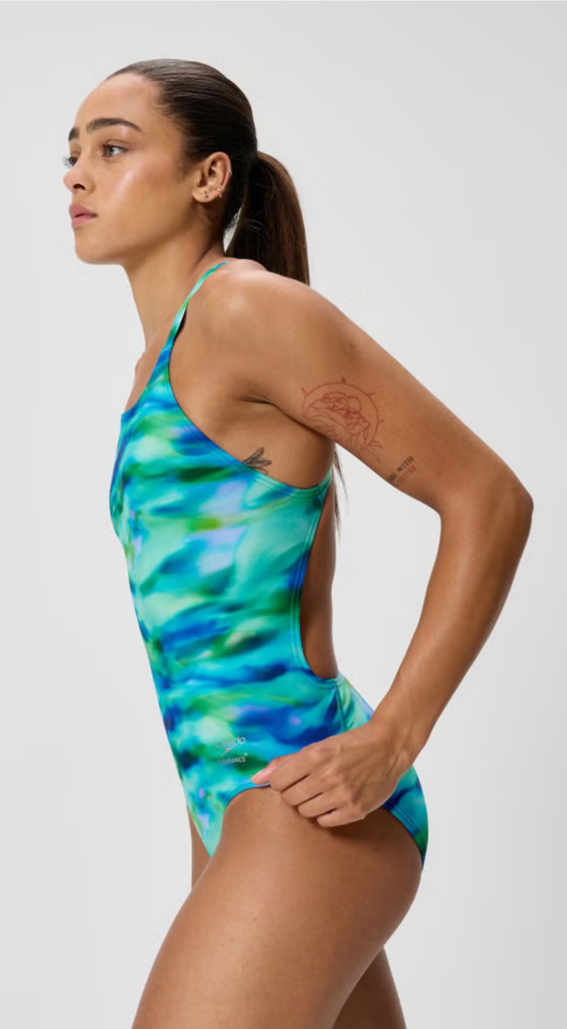 Speedo Badeshorts Female Allover Printed Leaderback