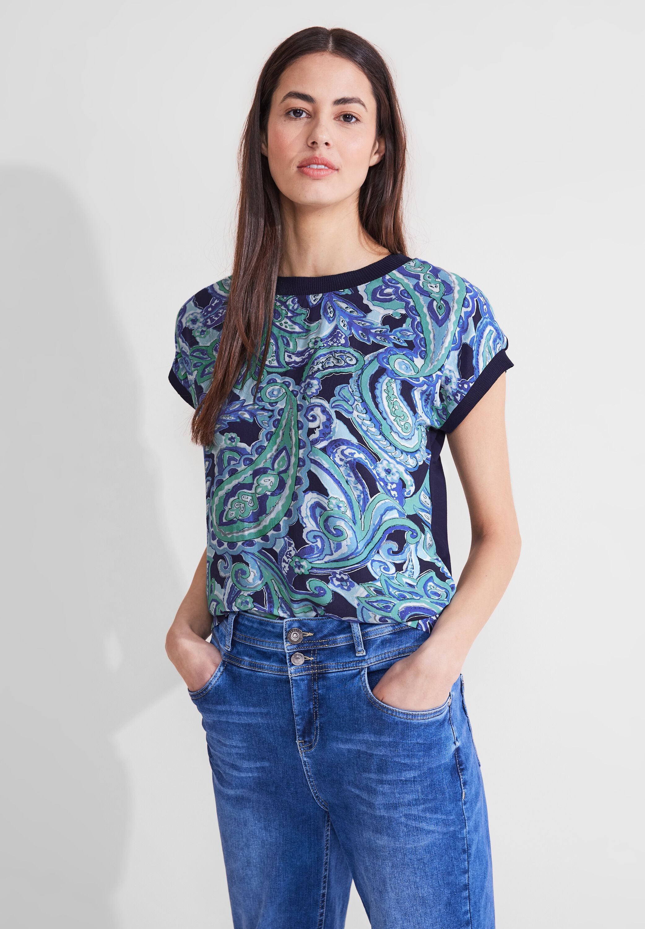 STREET ONE Shirttop mit Muster günstig online kaufen