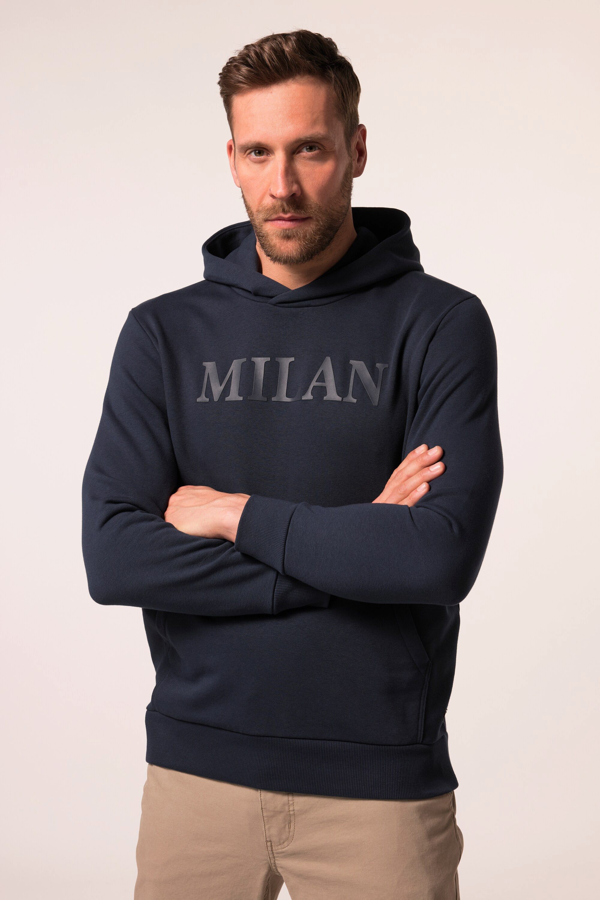 Sweatshirt Hoodie Brust-Print Kapuze Kängurutasche