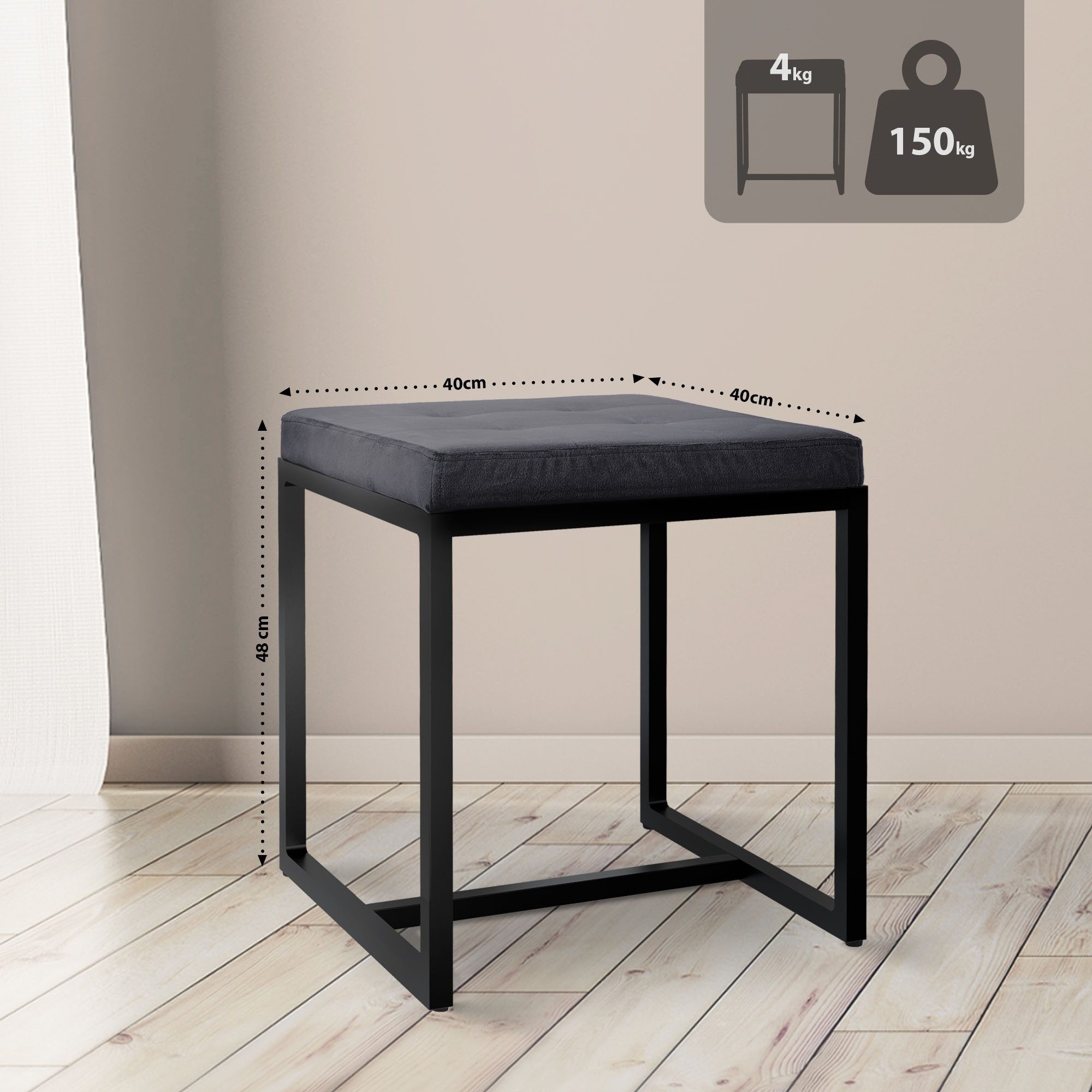 TPFLiving Sitzhocker Elvion (Elegante Sitzbank mit günstig online kaufen