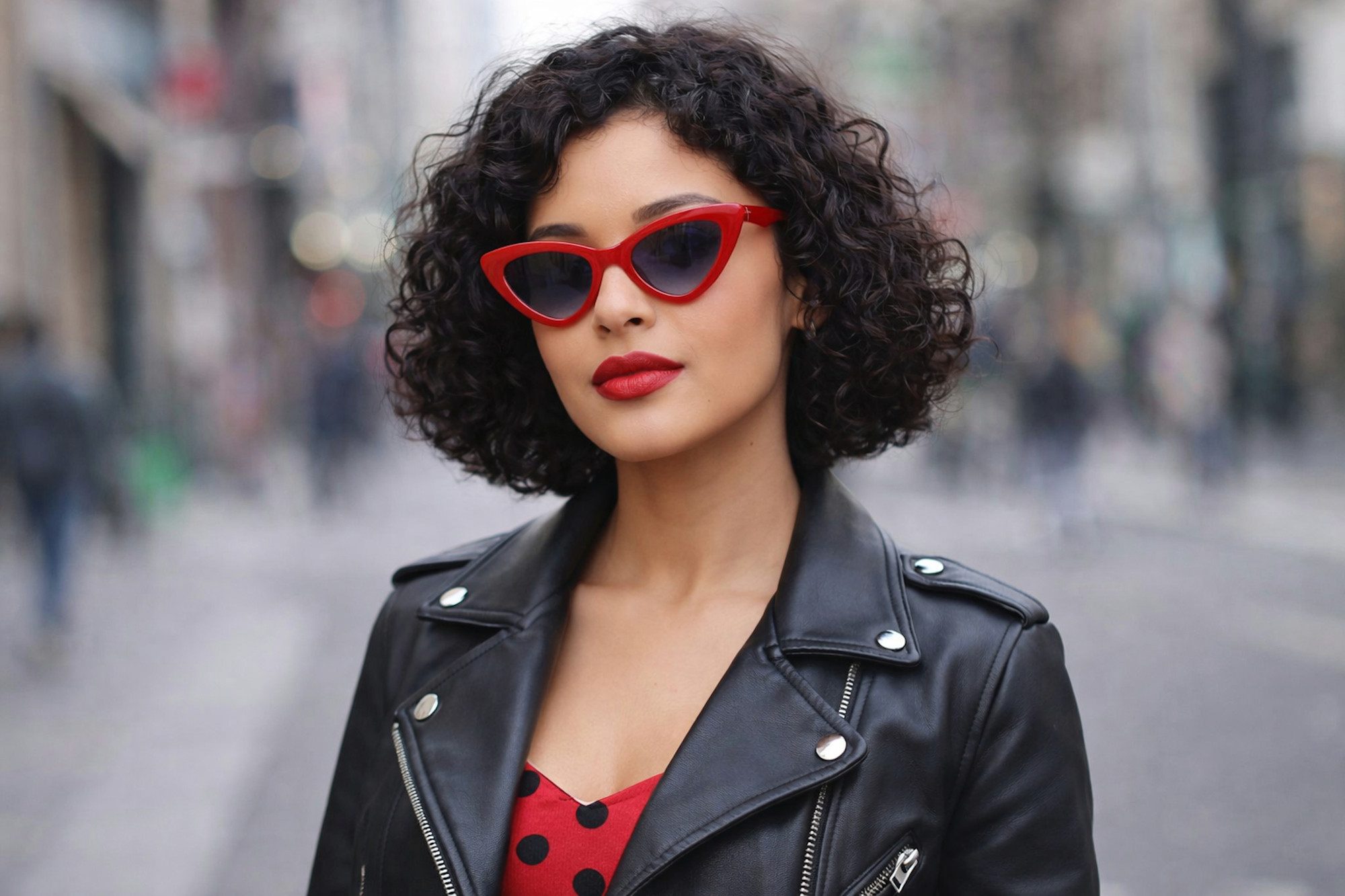 Ella Jonte Retrosonnenbrille Retro Cat-Eye Sonnenbrille im Rockabilly-Stil mit UV-400 Schutz